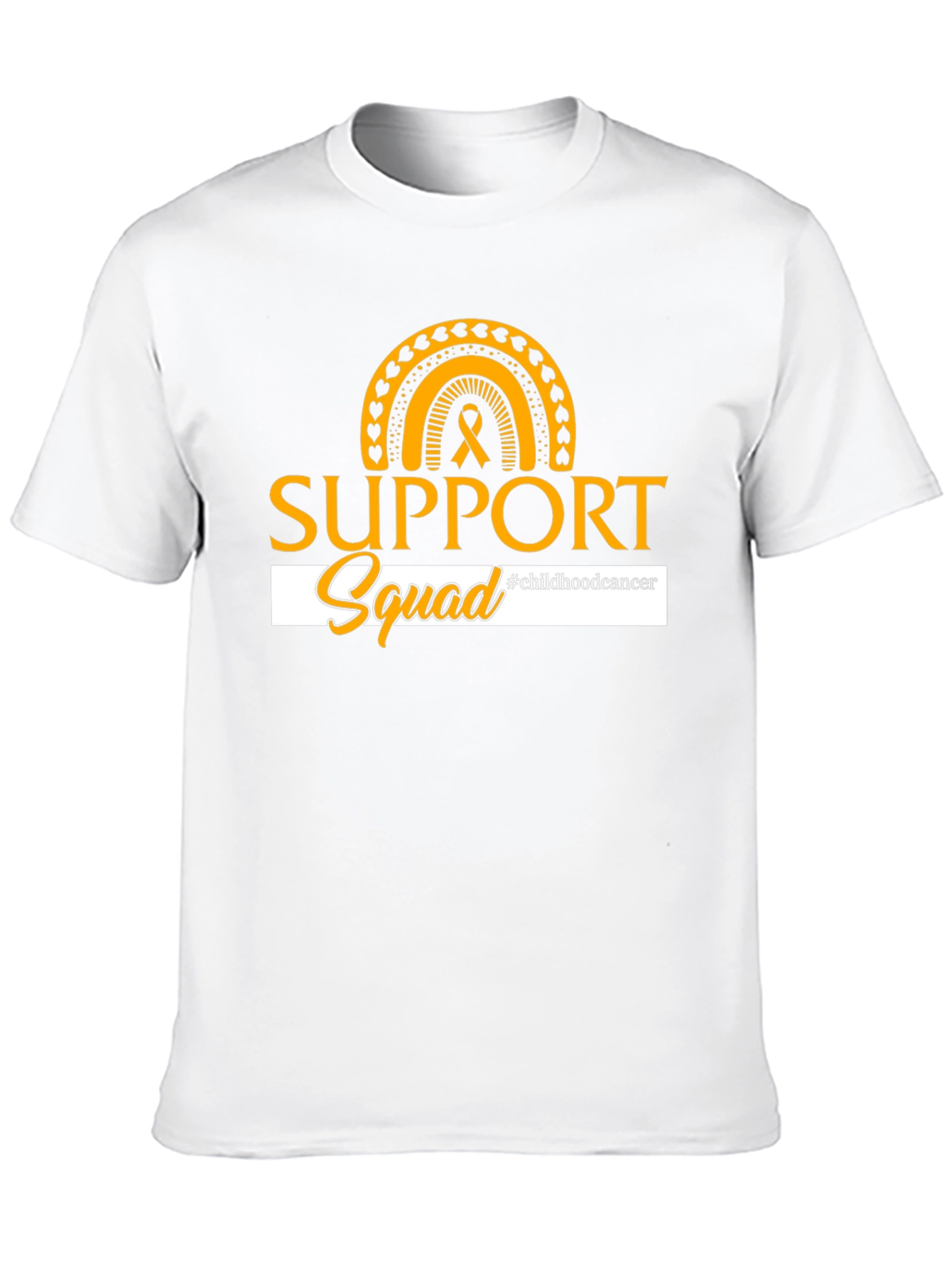 Childhood Cancer Awareness Support Squad Black T-Shirt