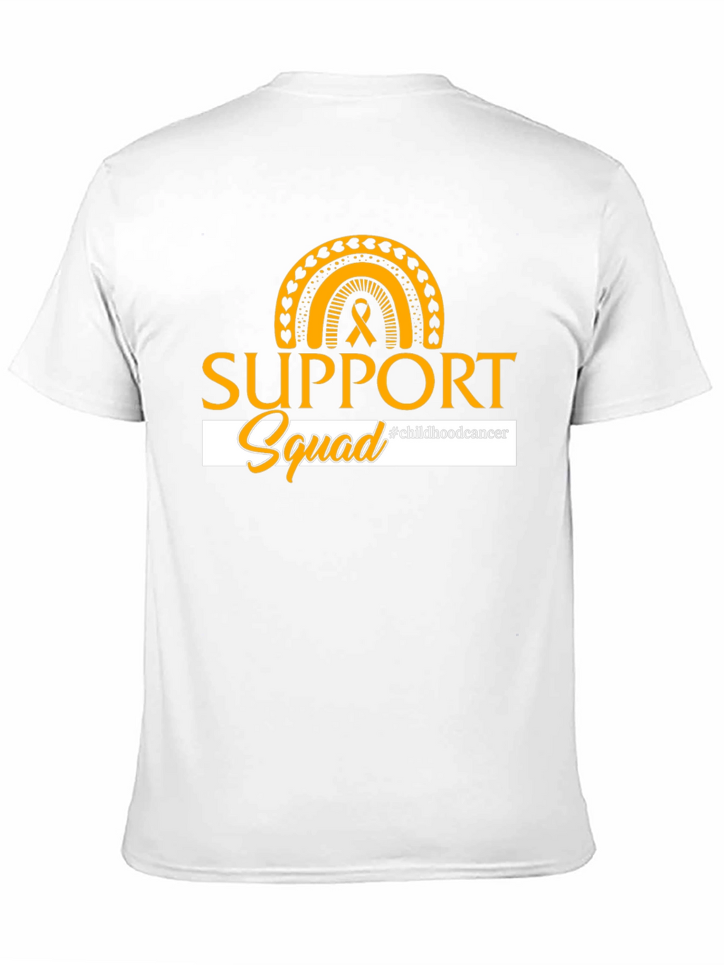 Childhood Cancer Awareness Support Squad Black T-Shirt