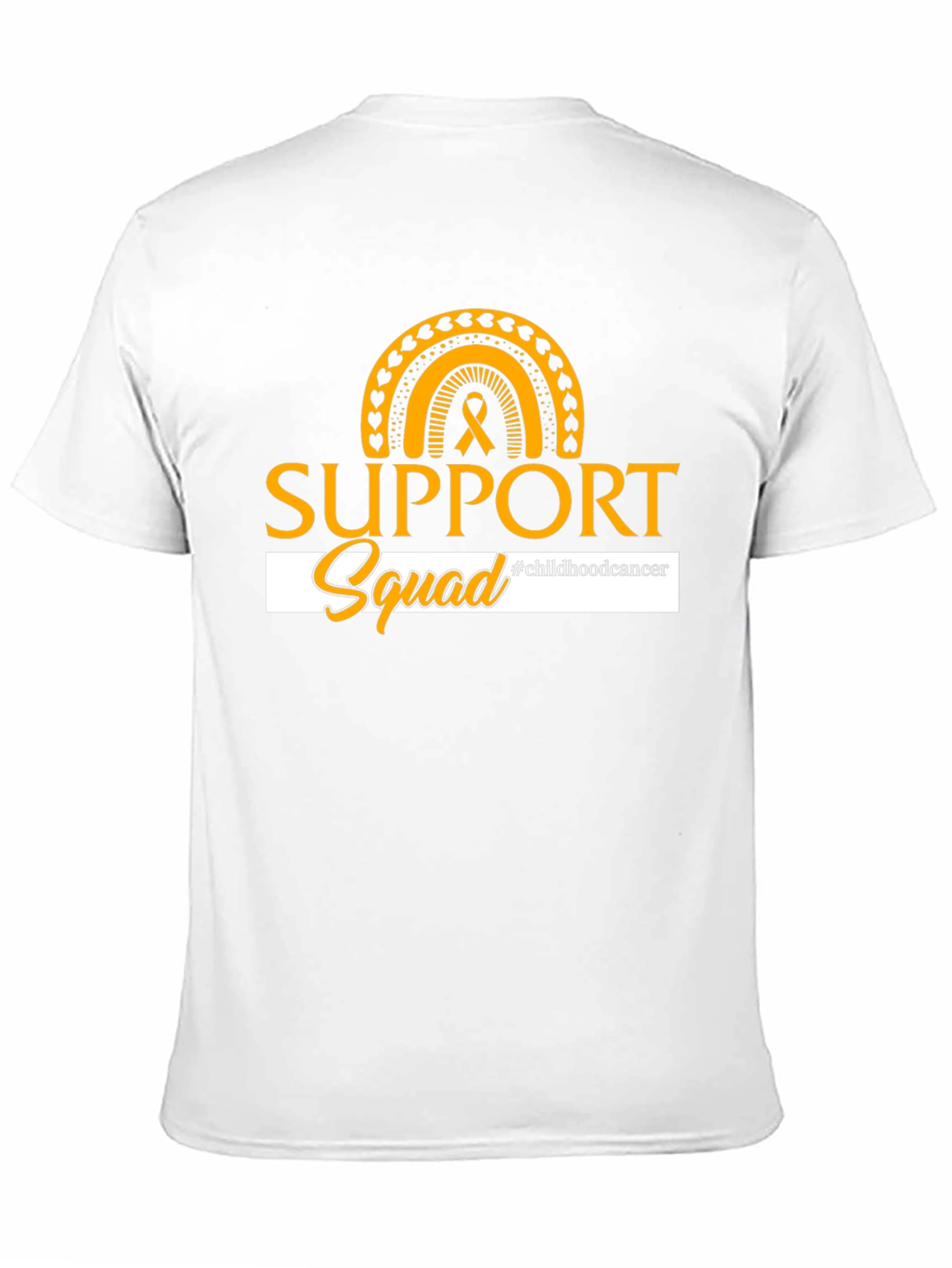 Childhood Cancer Awareness Support Squad Black T-Shirt
