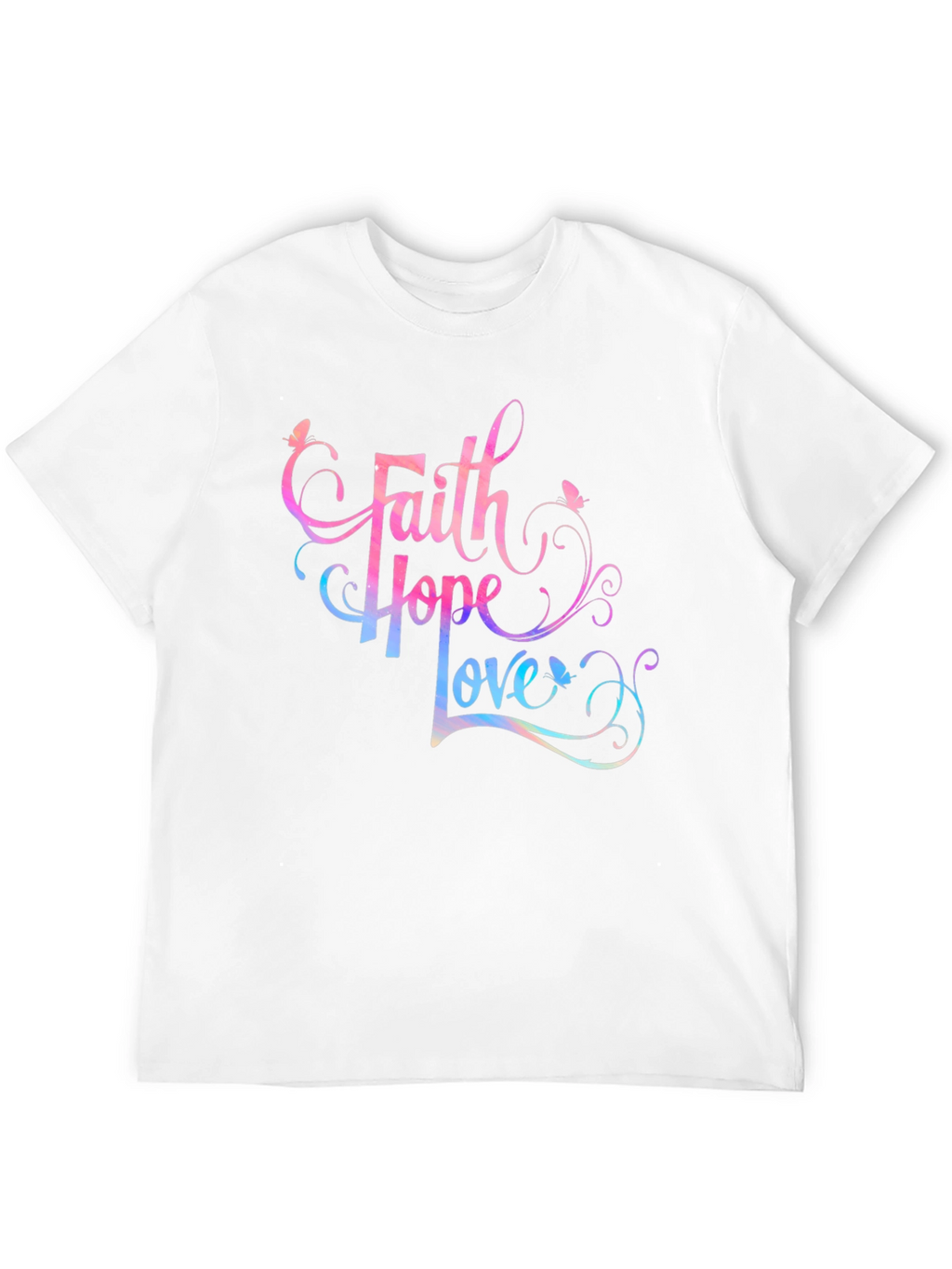 Faith Hope Love Graphic Tee - Stylish Spiritual Shirt