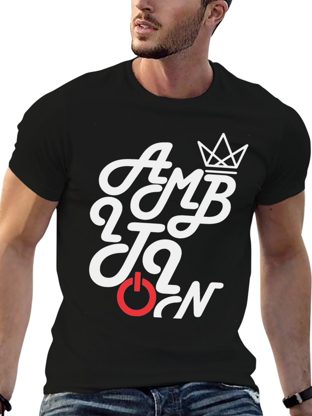 Ambition Graphic Tee - Stylish Black T-Shirt