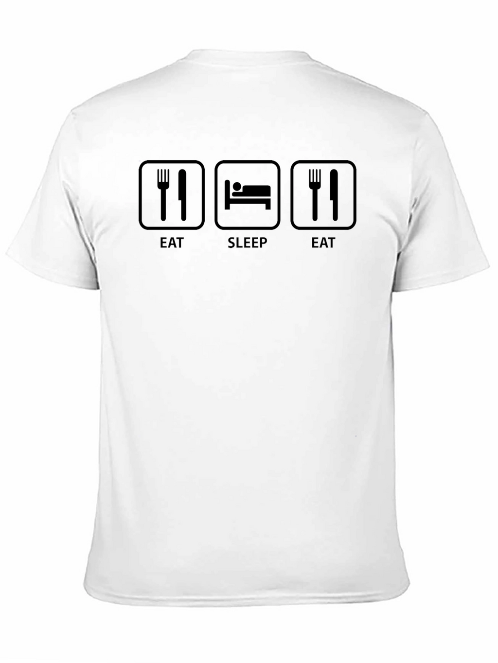 Eat Sleep Eat Graphic T-Shirt - Funny Foodie Tee