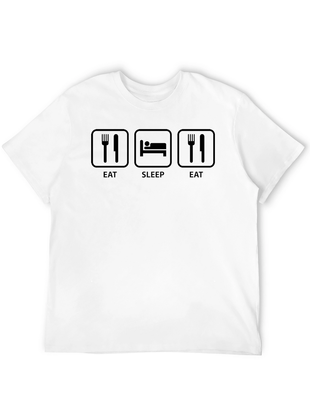 Eat Sleep Eat Graphic T-Shirt - Funny Foodie Tee