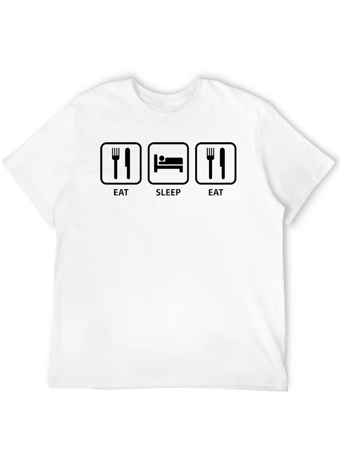 Eat Sleep Eat Graphic T-Shirt - Funny Foodie Tee