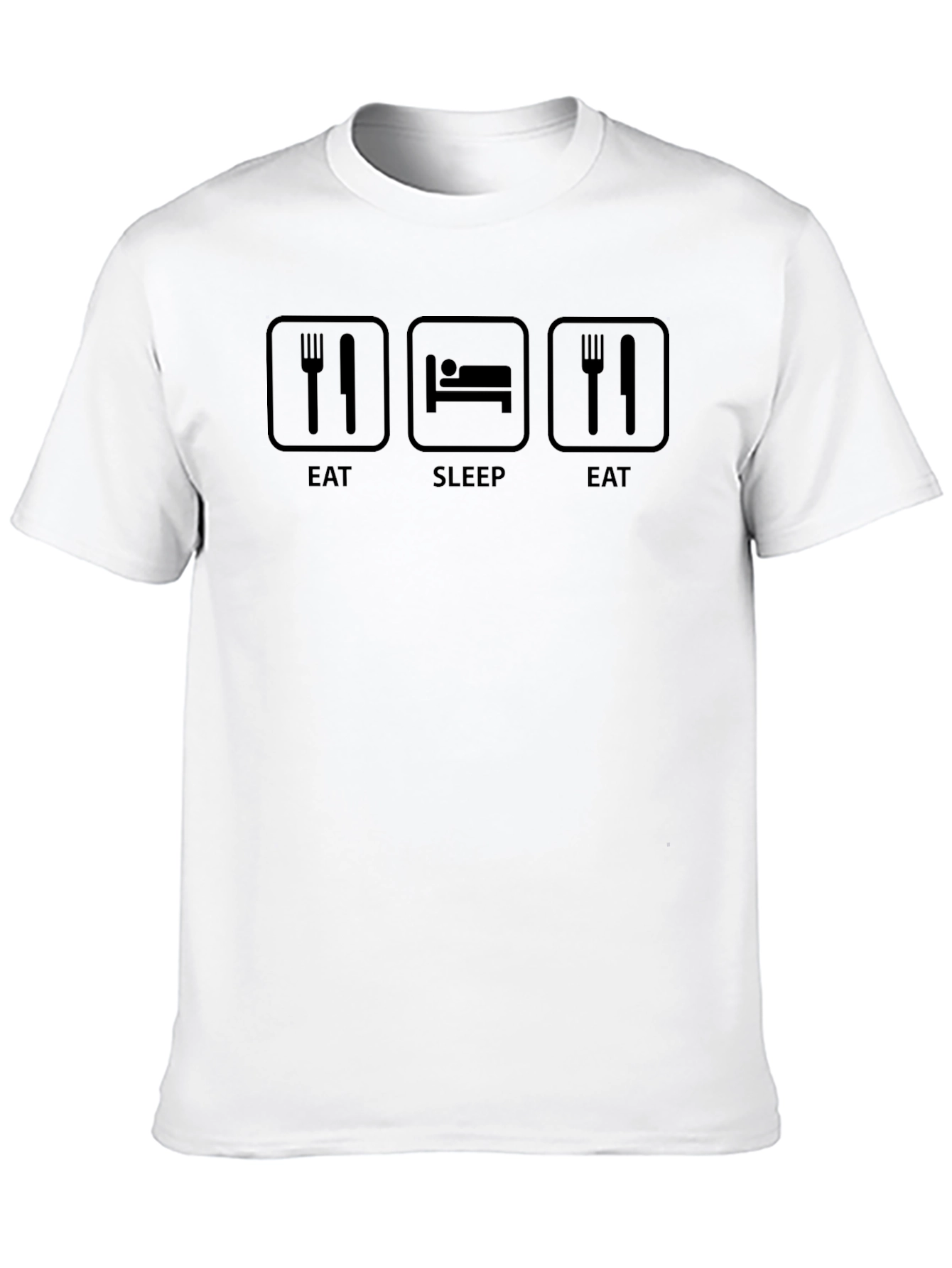 Eat Sleep Eat Graphic T-Shirt - Funny Foodie Tee