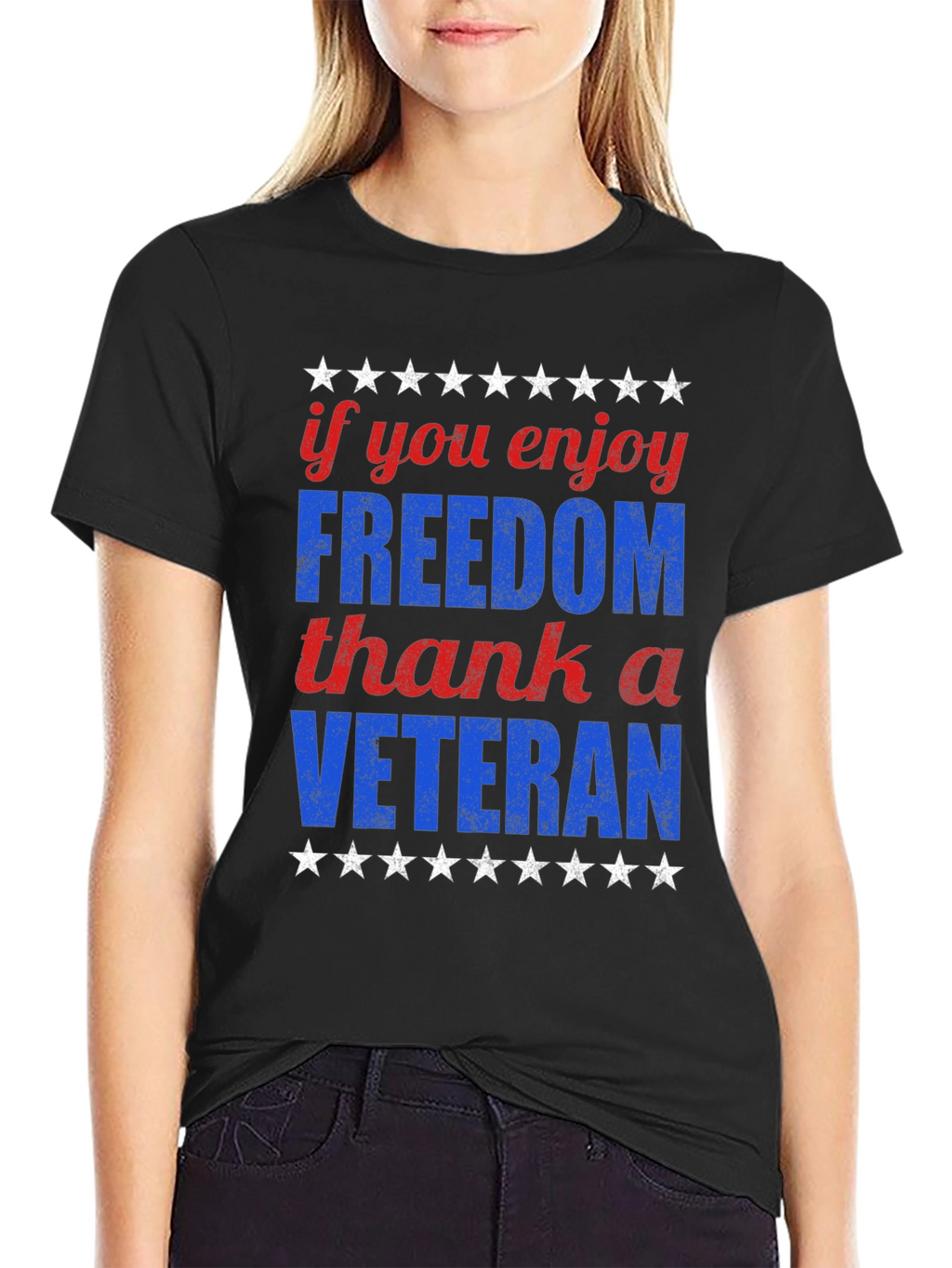 Patriotic Freedom Veteran Graphic Tee