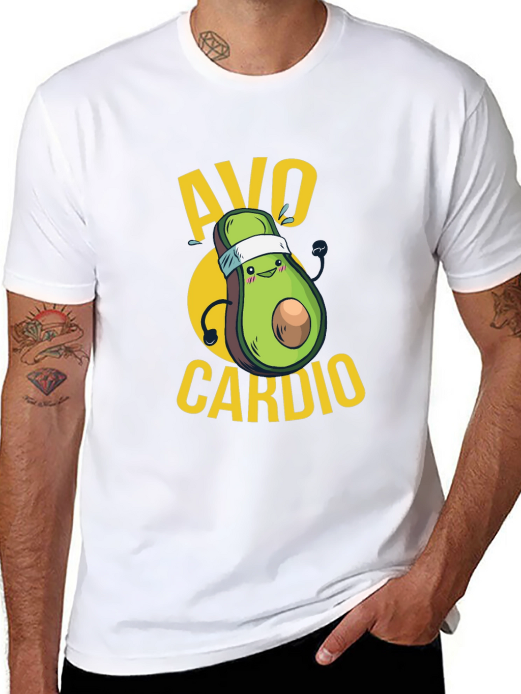 Avo Cardio T-Shirt - Funny Avocado Workout Tee