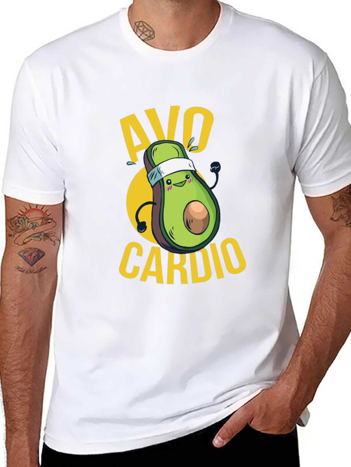 Avo Cardio T-Shirt - Funny Avocado Workout Tee