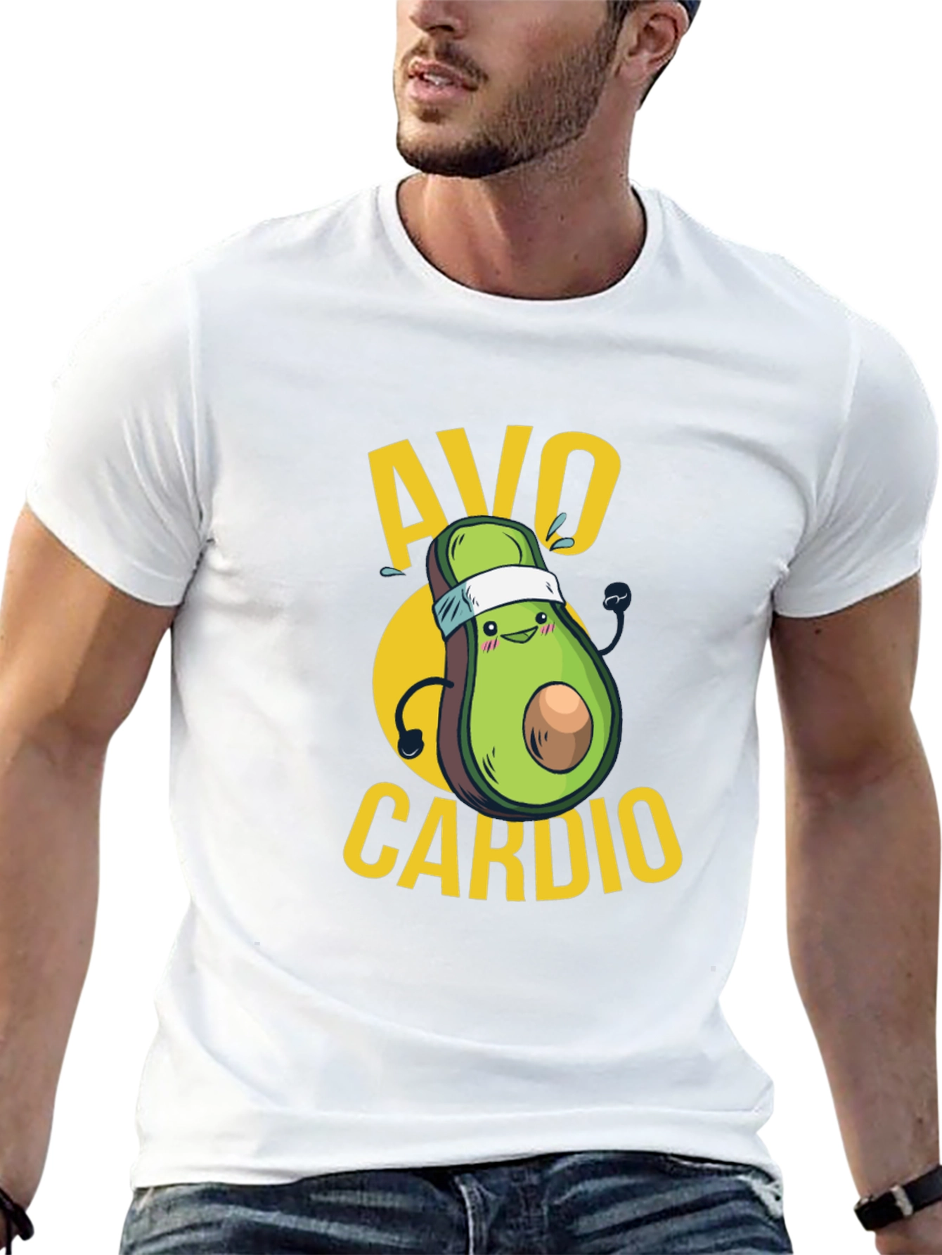 Avo Cardio T-Shirt - Funny Avocado Workout Tee