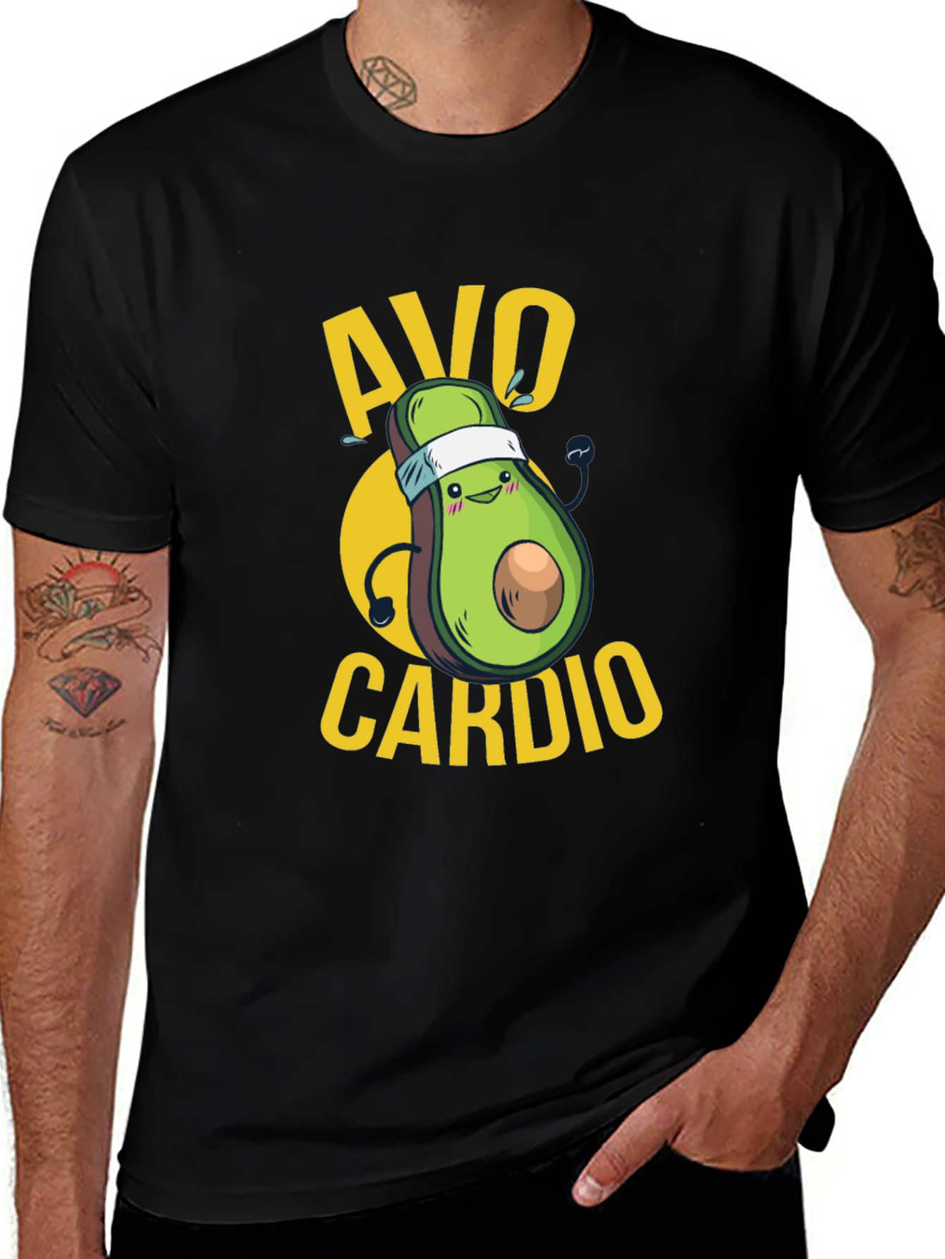 Avo Cardio T-Shirt - Funny Avocado Workout Tee