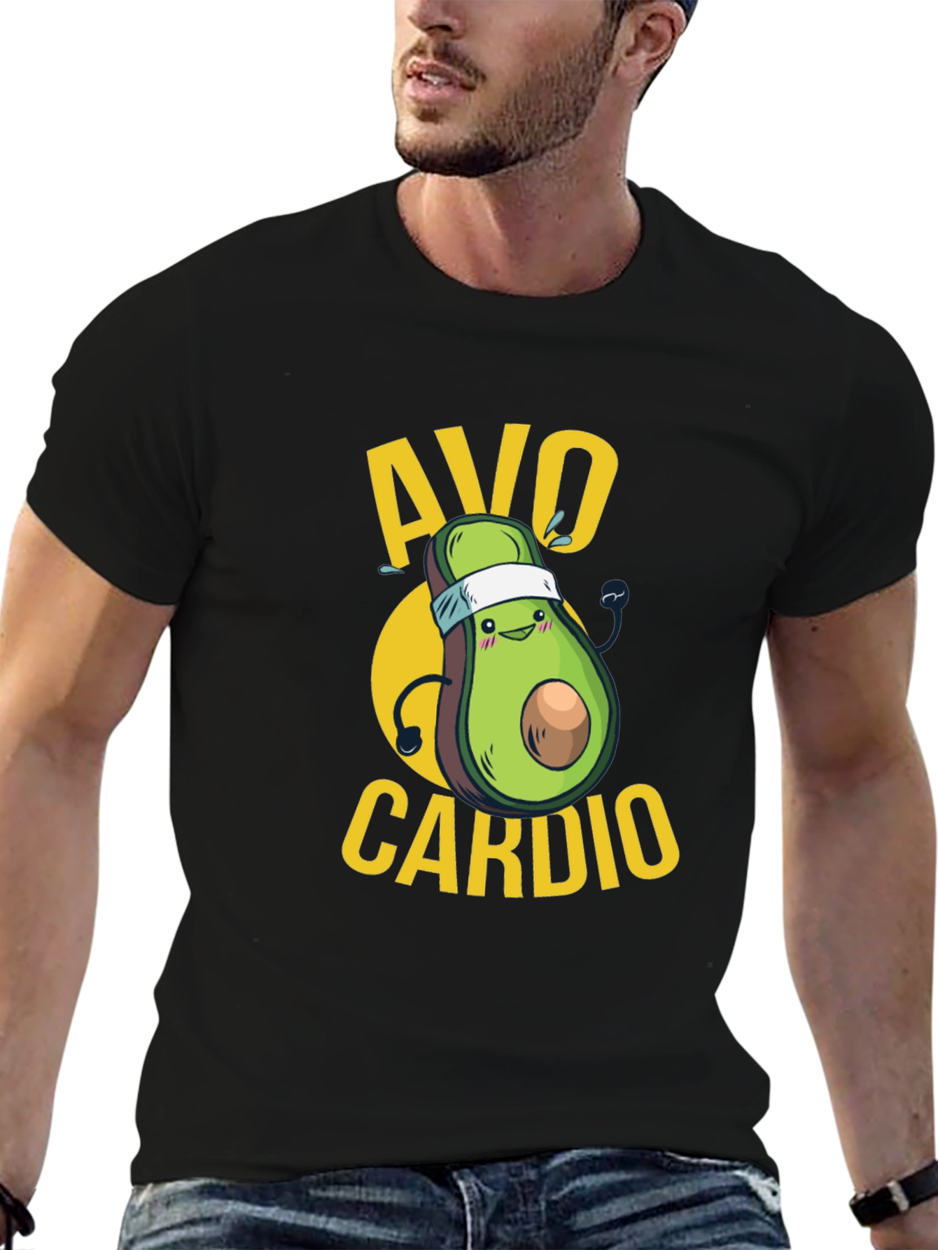 Avo Cardio T-Shirt - Funny Avocado Workout Tee