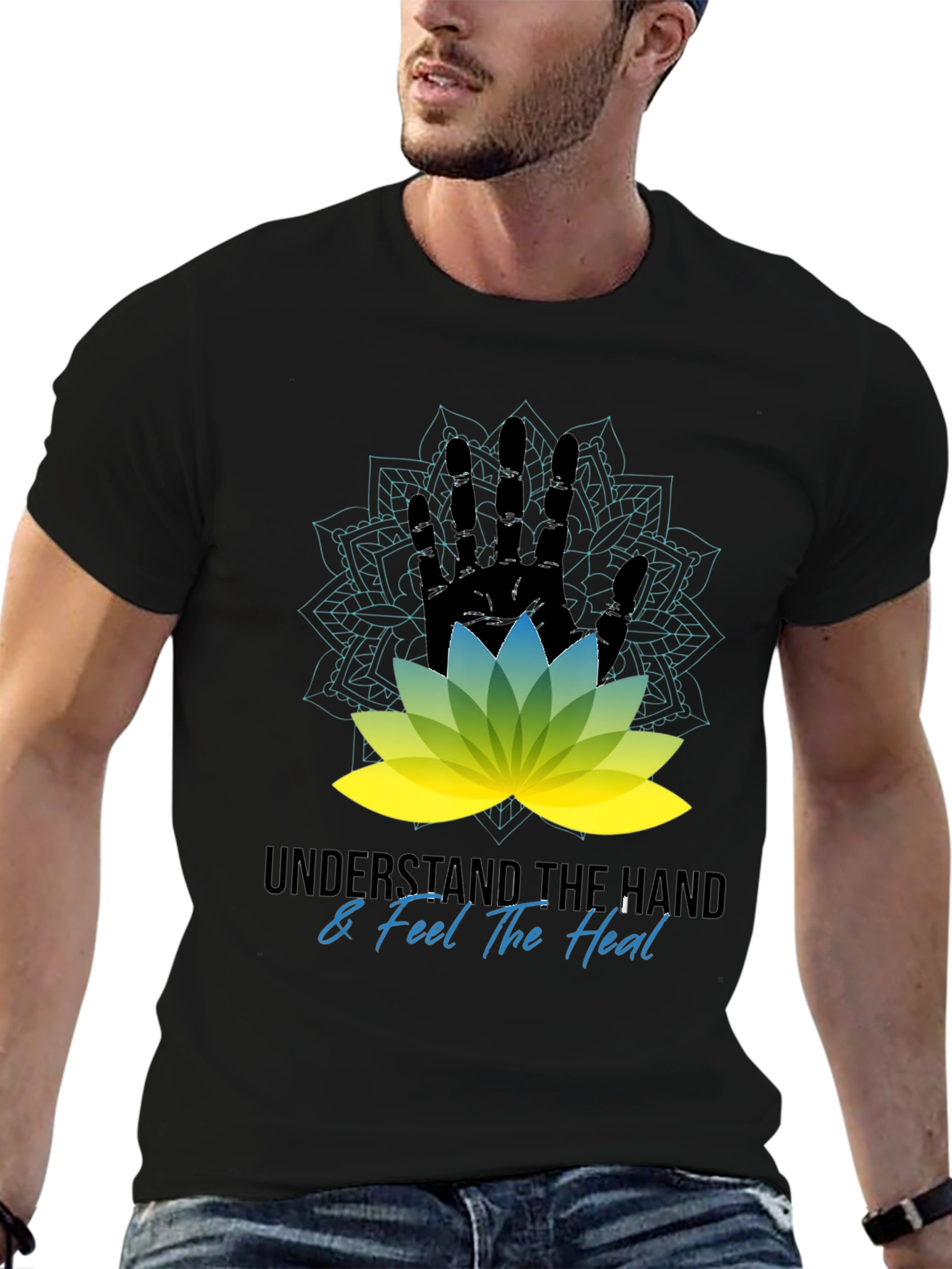 Understand The Hand & Feel The Heal Black T-Shirt