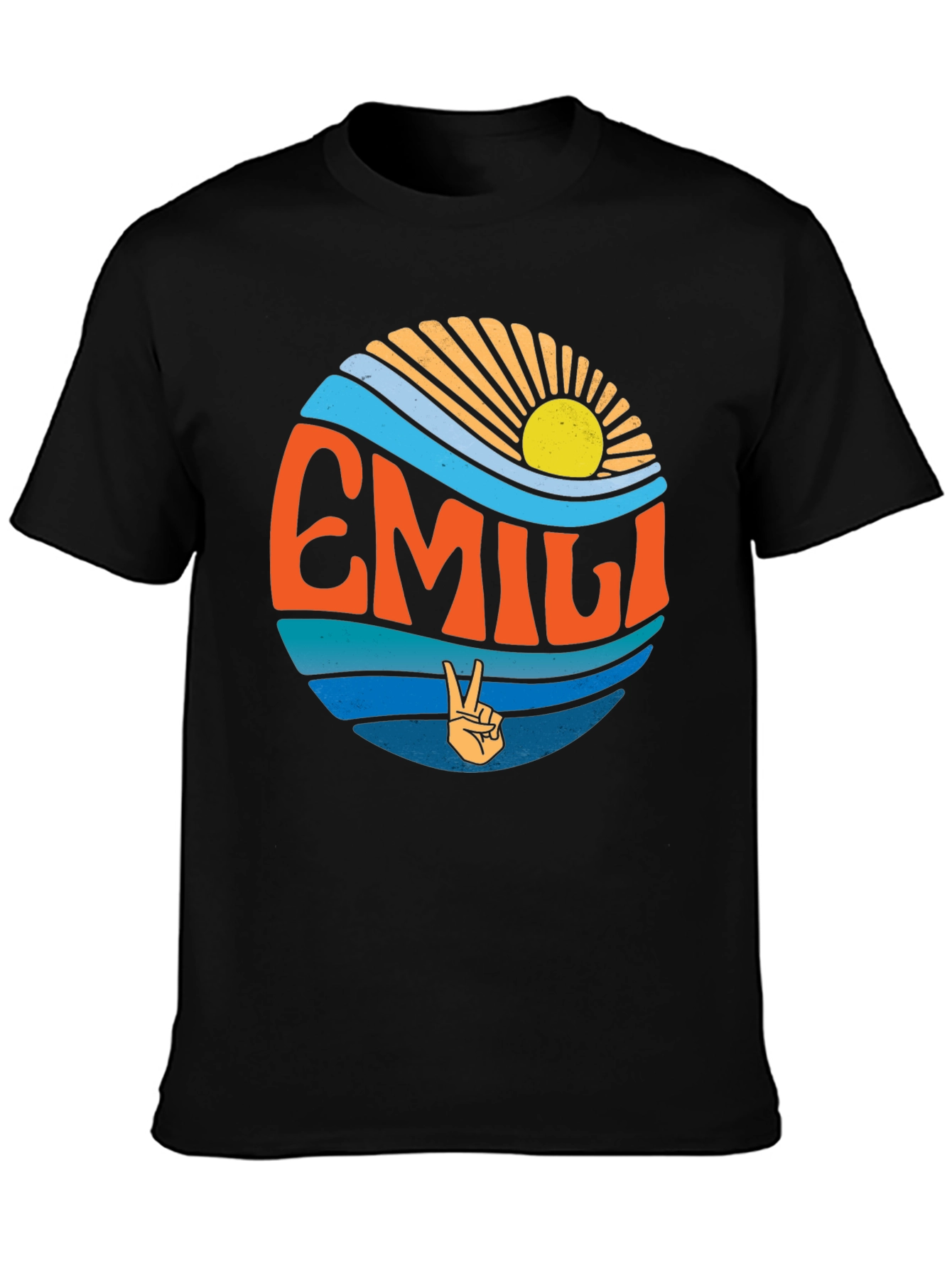 EMILI Peace Sign Wave T-Shirt