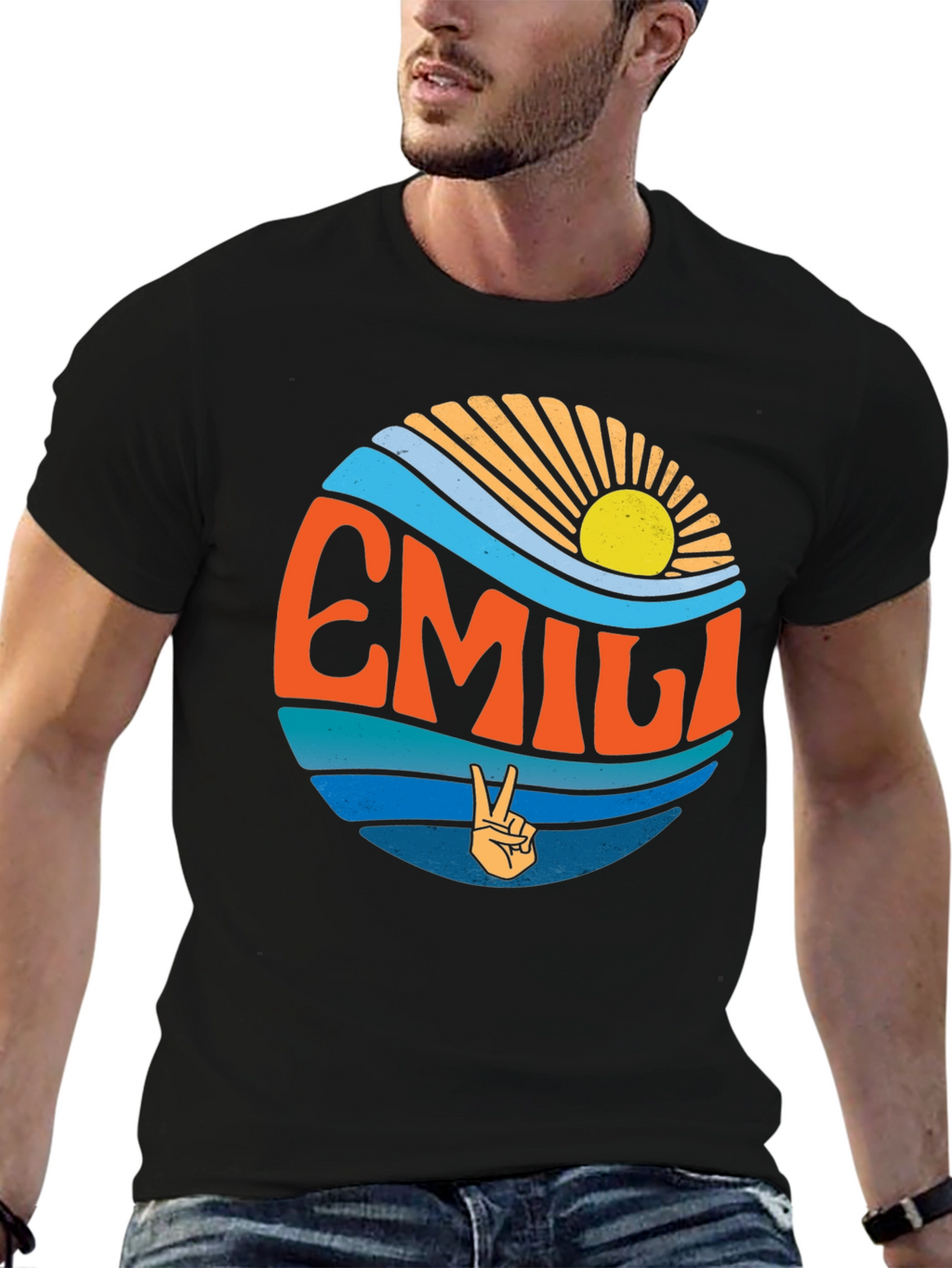 EMILI Peace Sign Wave T-Shirt