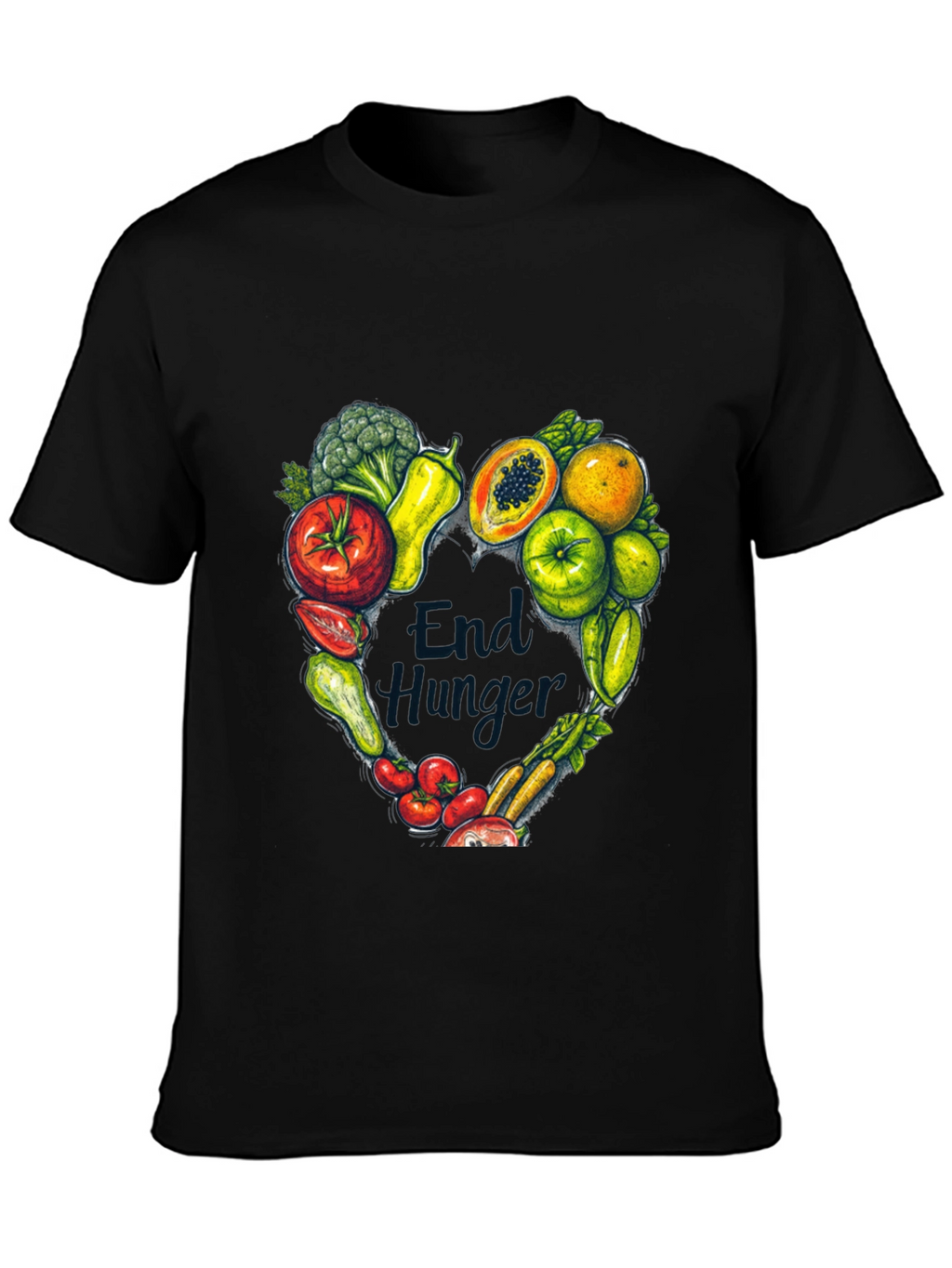 End Hunger Vegan Graphic T-Shirt