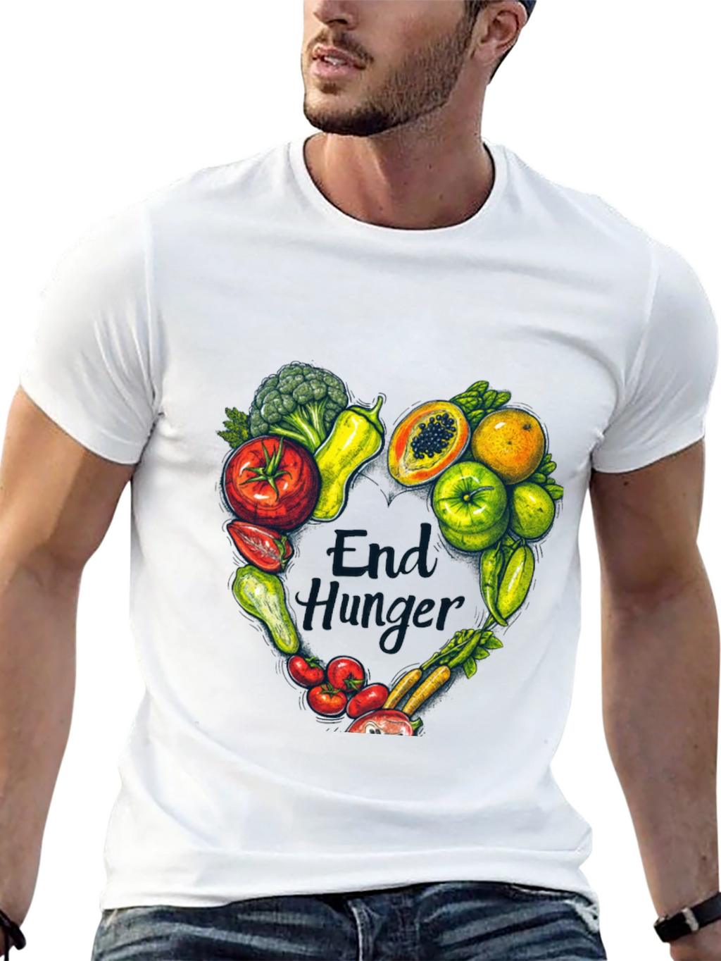 End Hunger Vegan Graphic T-Shirt