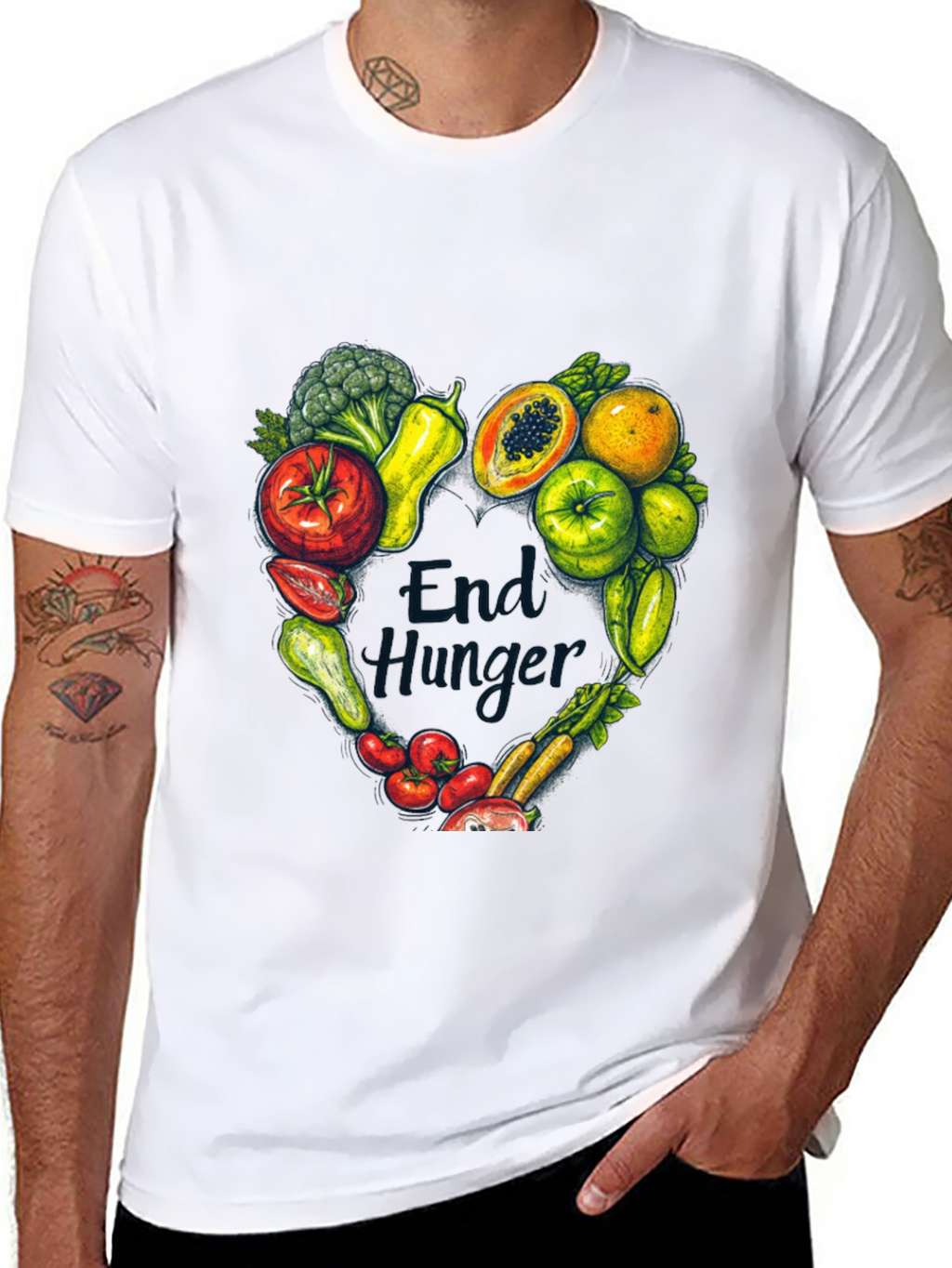 End Hunger Vegan Graphic T-Shirt