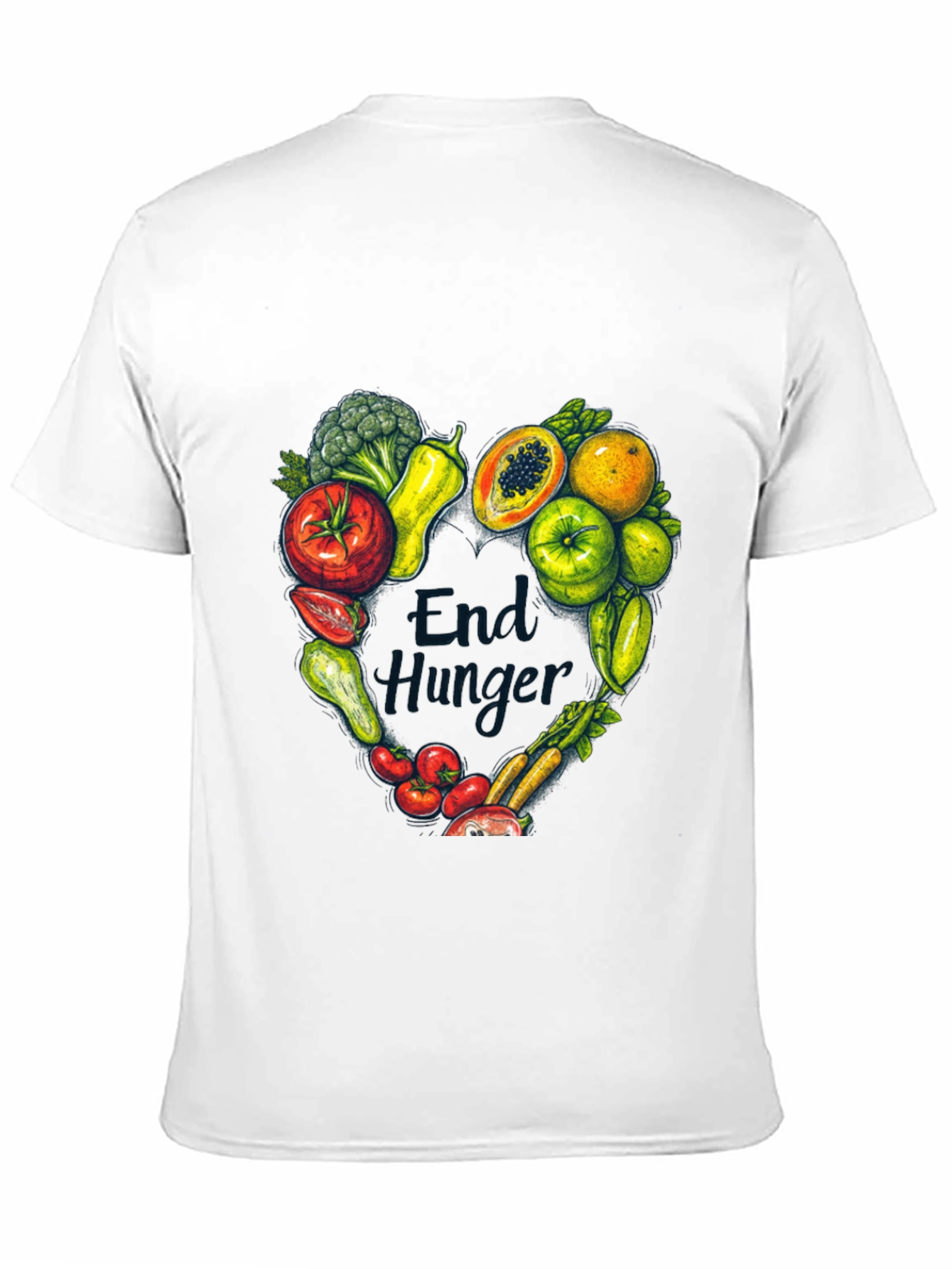 End Hunger Vegan Graphic T-Shirt