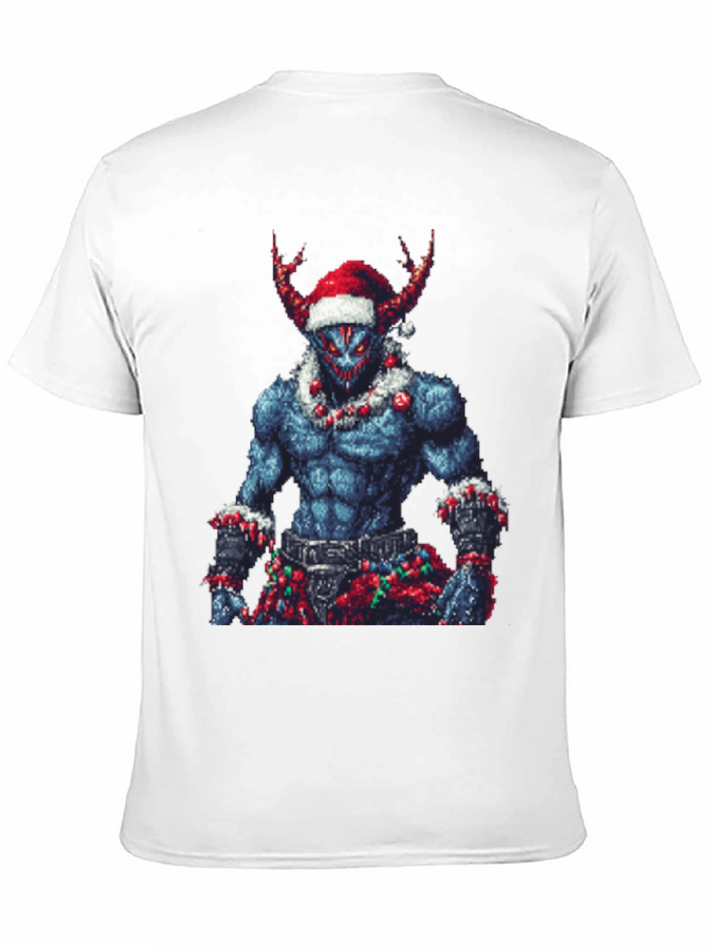 Pixel Art Christmas Demon Graphic Tee