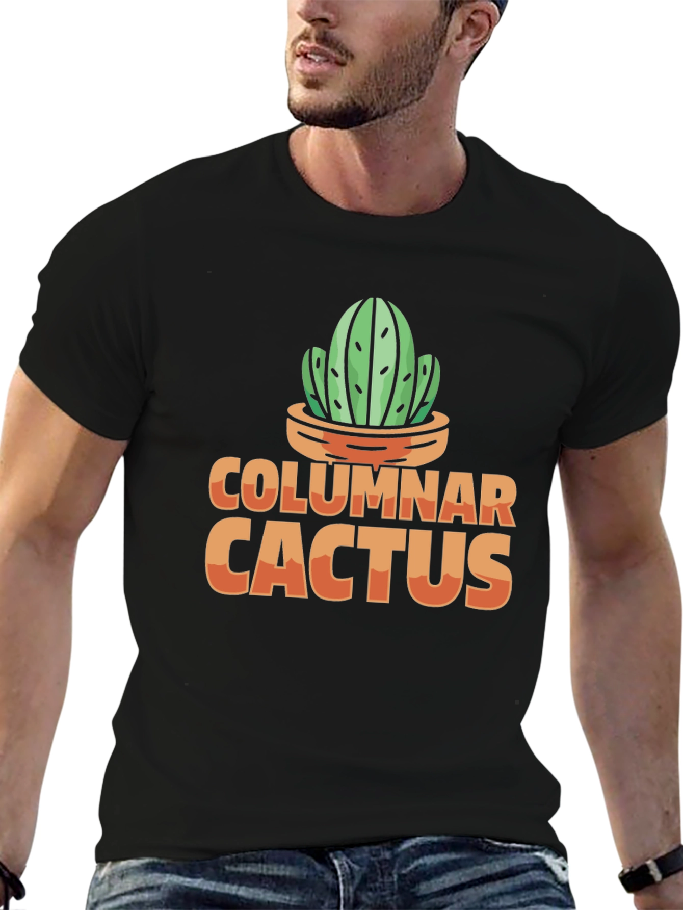 Columnar Cactus Graphic Tee - Nature Lover Shirt