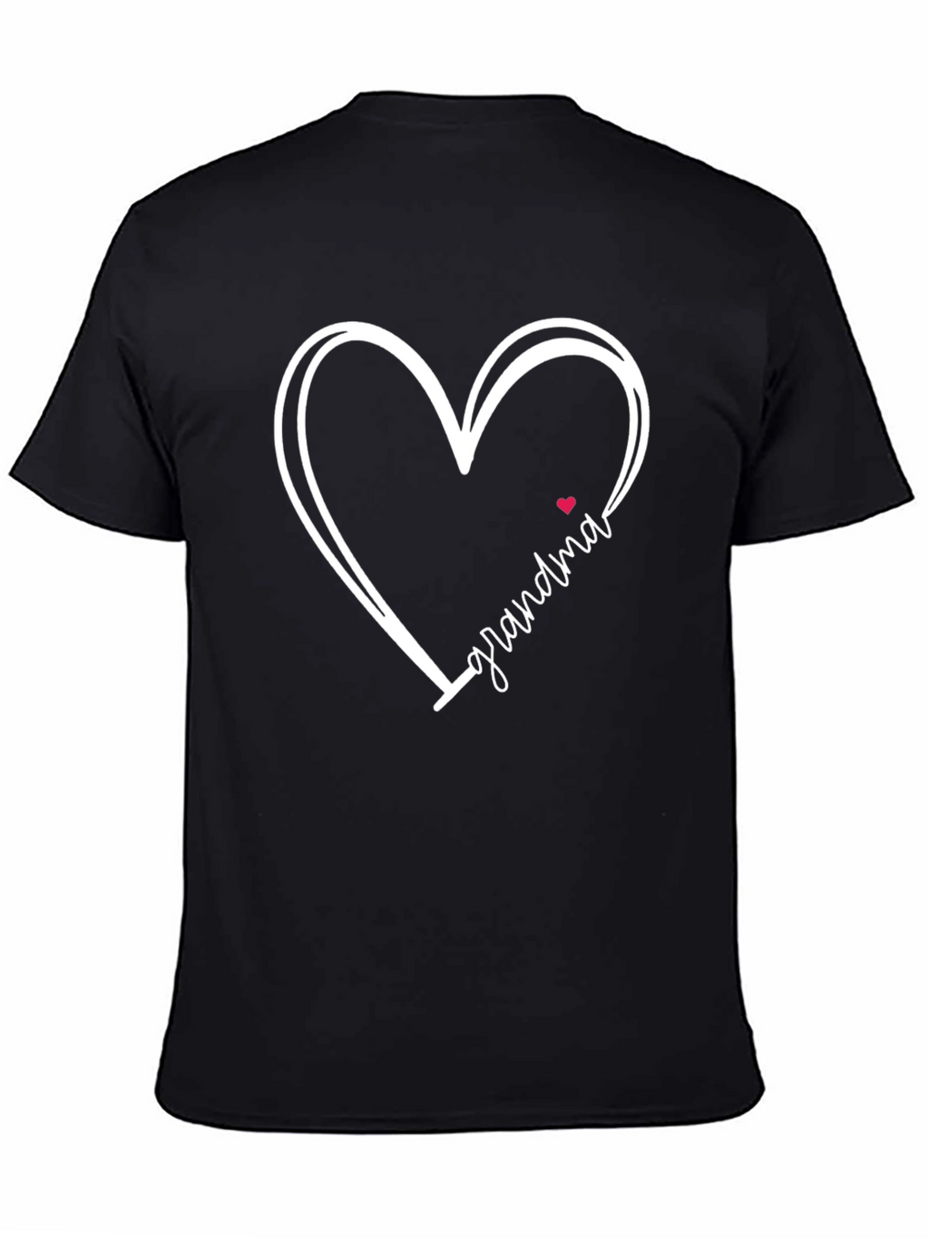 Grandma Heart Graphic Tee - Black
