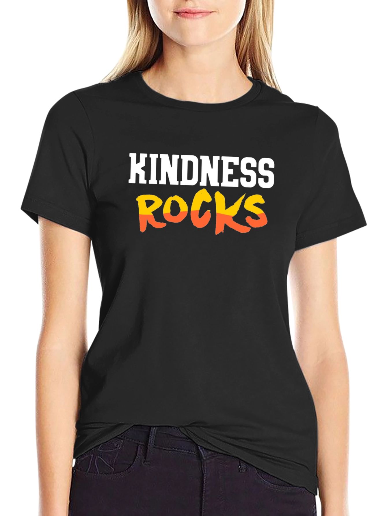 Kindness Rocks Graphic Tee - Black Unisex T-Shirt