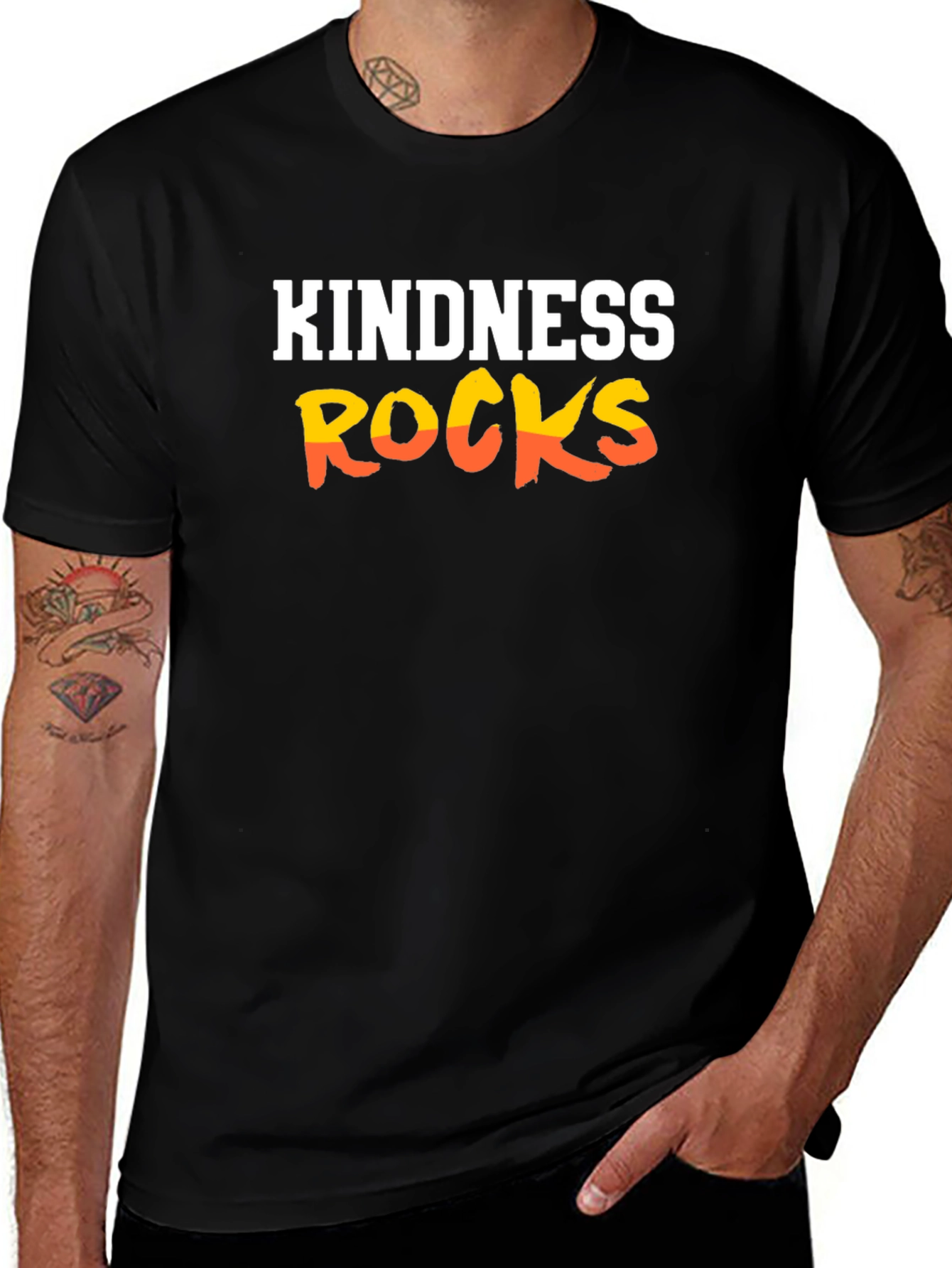 Kindness Rocks Graphic Tee - Black Unisex T-Shirt