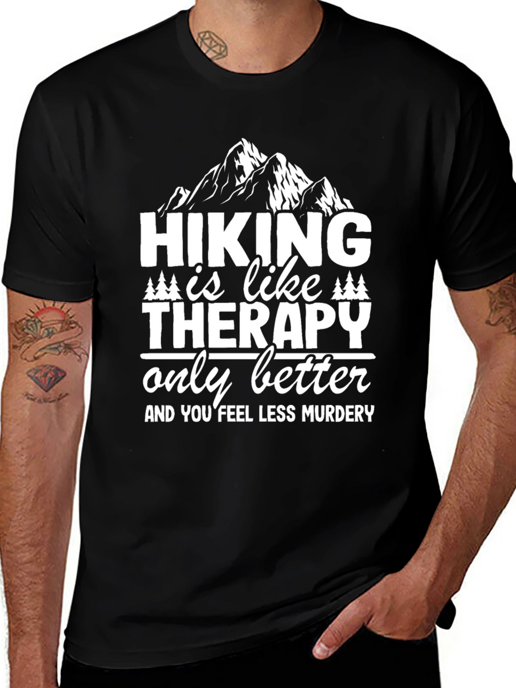 Hiking Therapy T-Shirt - Funny Outdoor Tee