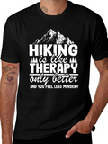 Hiking Therapy T-Shirt - Funny Outdoor Tee