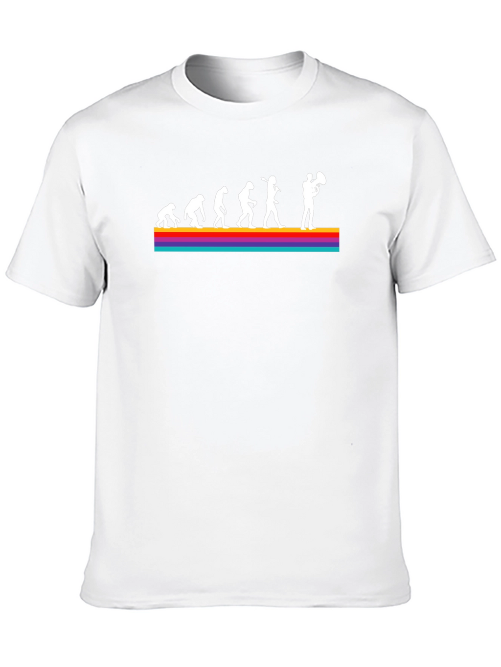 Evolution of Tuba Player Black T-Shirt