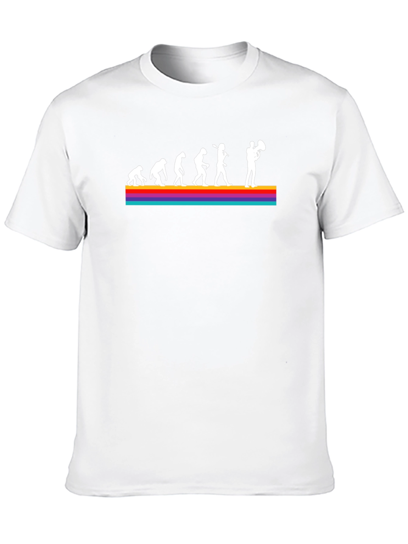 Evolution of Tuba Player Black T-Shirt