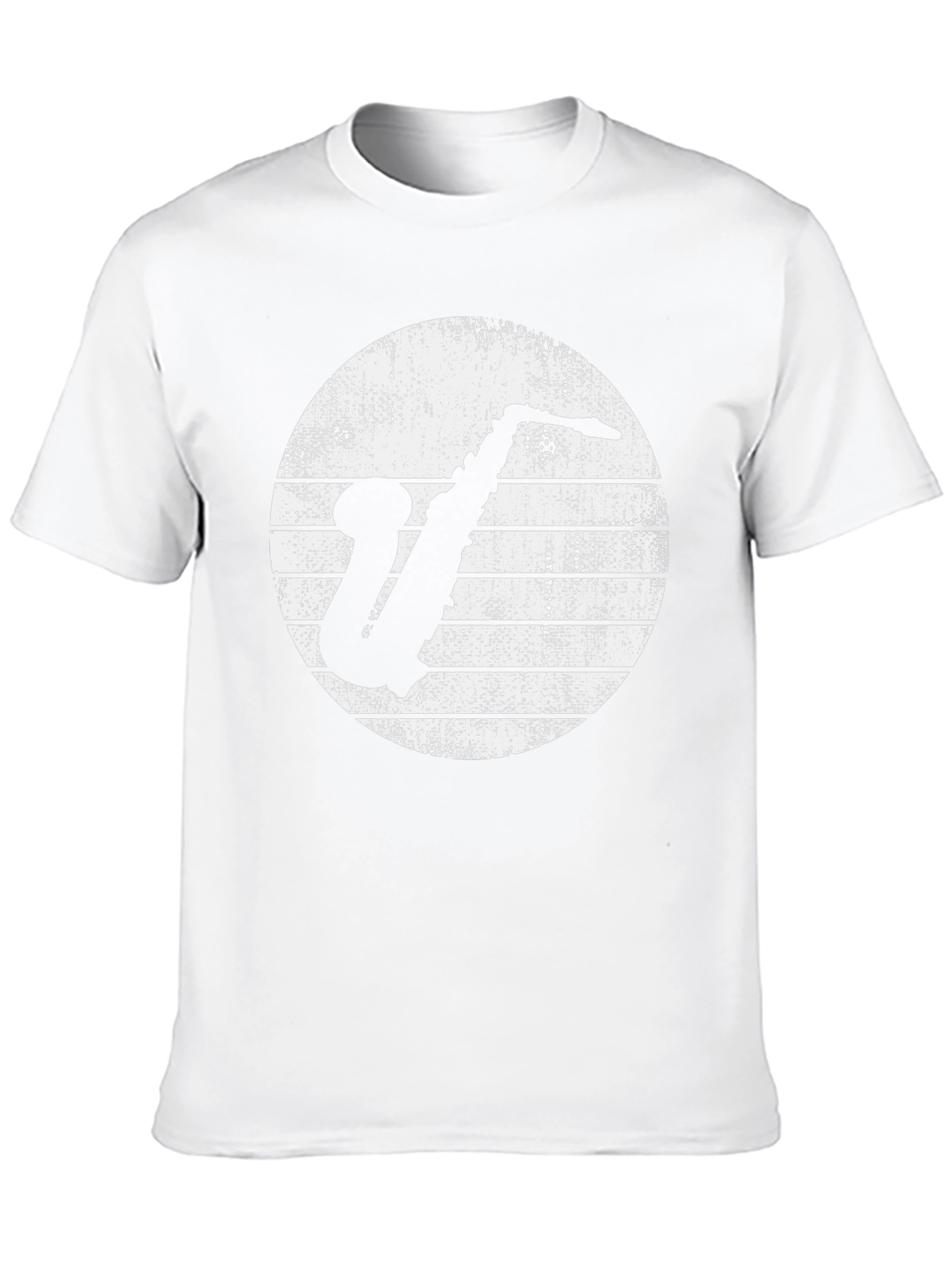 Saxophone Graphic Tee - Vintage Style Black T-Shirt