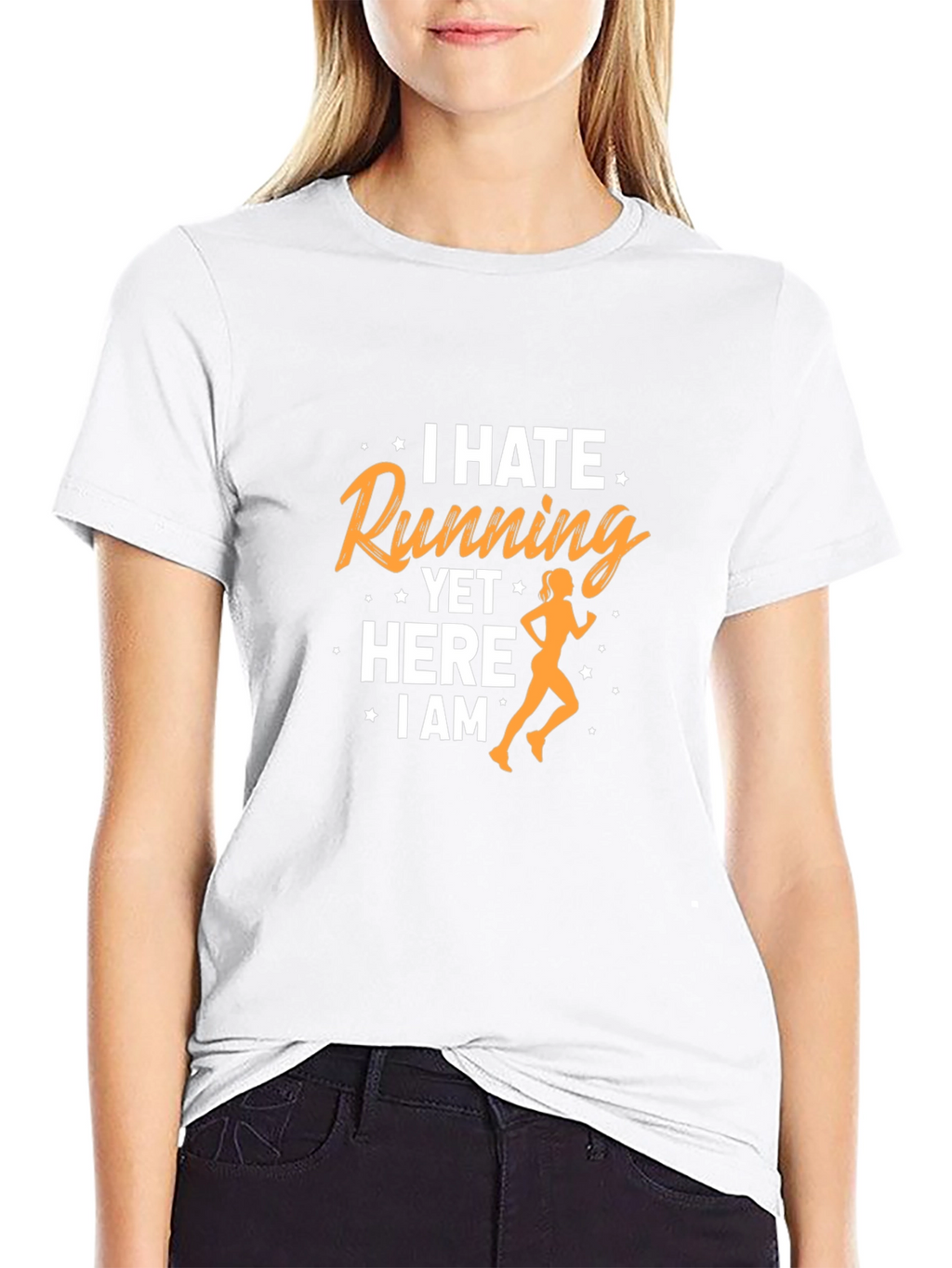 I Hate Running Funny Graphic Tee