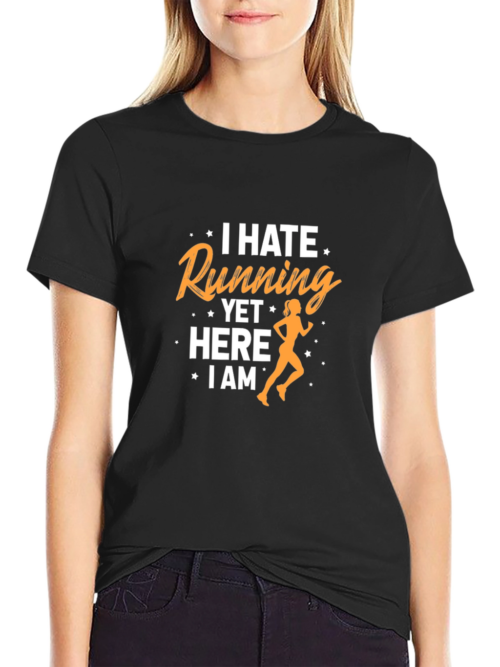 I Hate Running Funny Graphic Tee