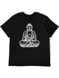 Buddha Graphic T-Shirt - Meditating Zen Style