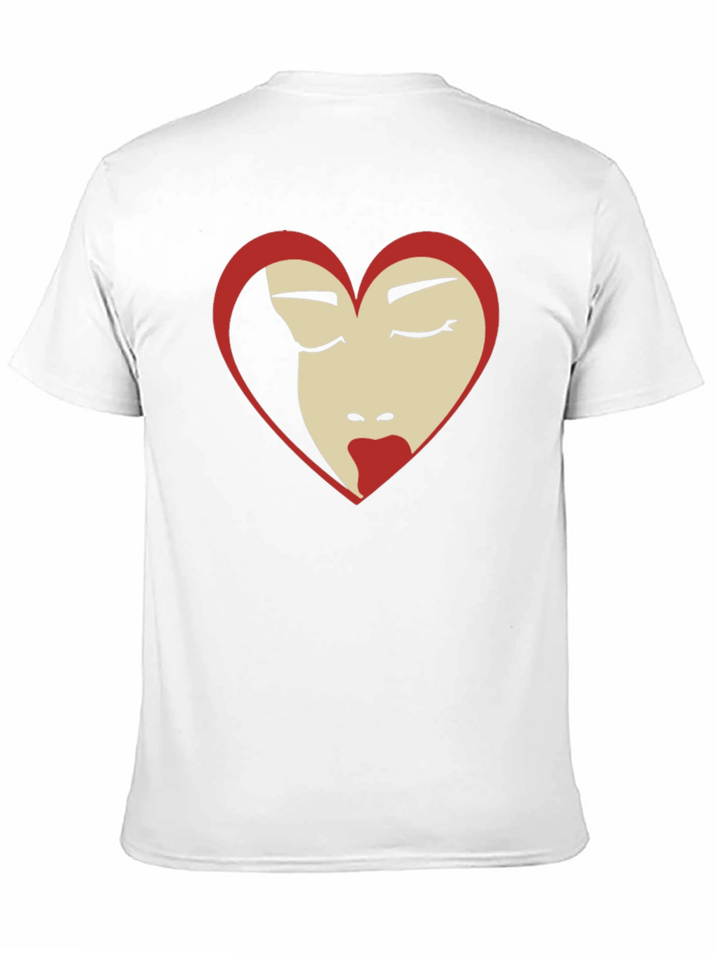 Heart Face Graphic Tee - Black T-Shirt