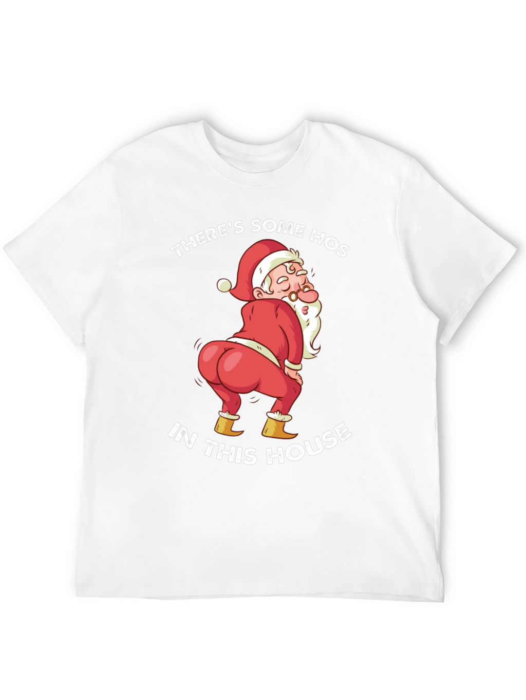 Funny Santa Twerk Black Graphic Tee