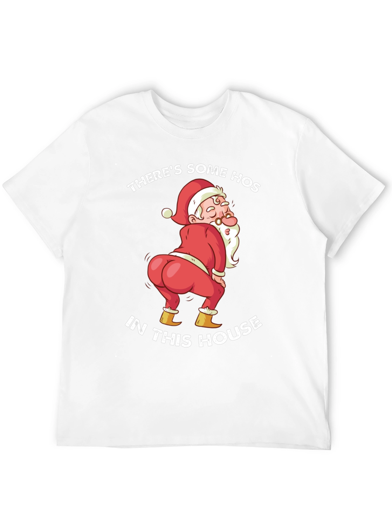 Funny Santa Twerk Black Graphic Tee