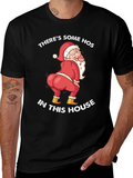 Funny Santa Twerk Black Graphic Tee