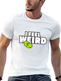 I Feel Weird Graphic Tee - Black Cotton T-Shirt