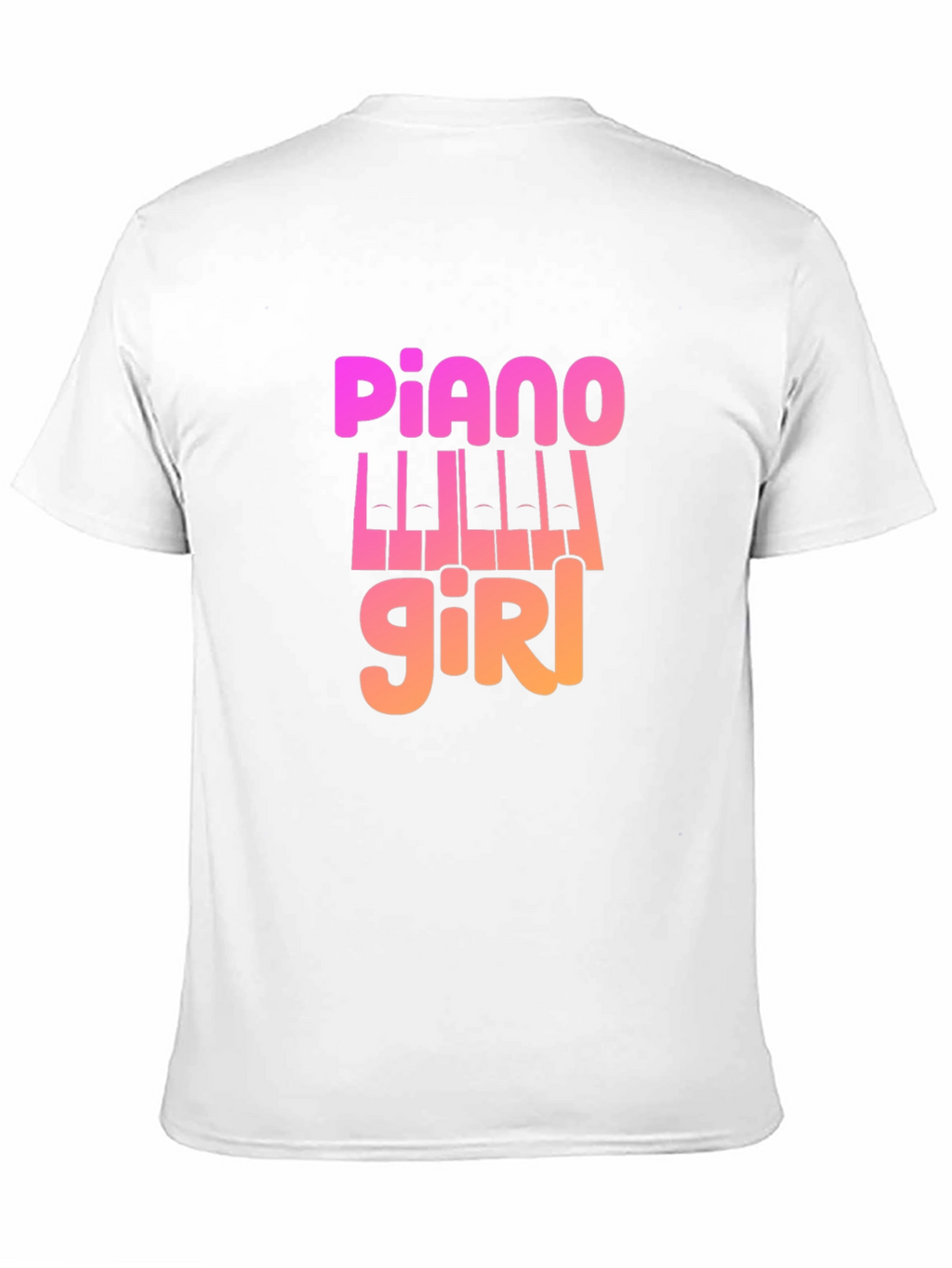 Piano Girl Graphic Tee - Music Lovers T-Shirt