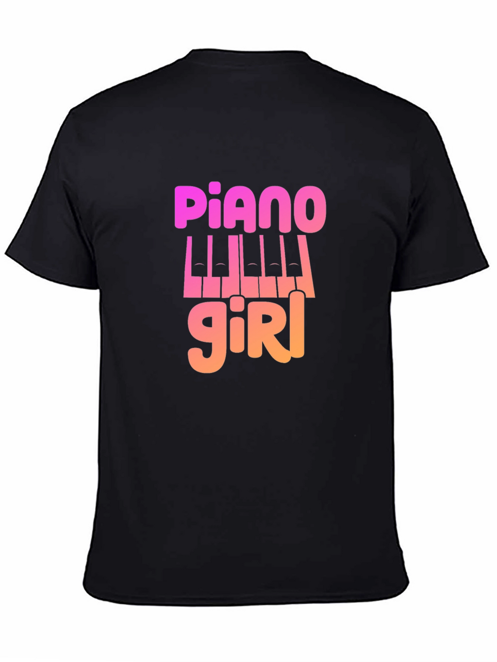 Piano Girl Graphic Tee - Music Lovers T-Shirt