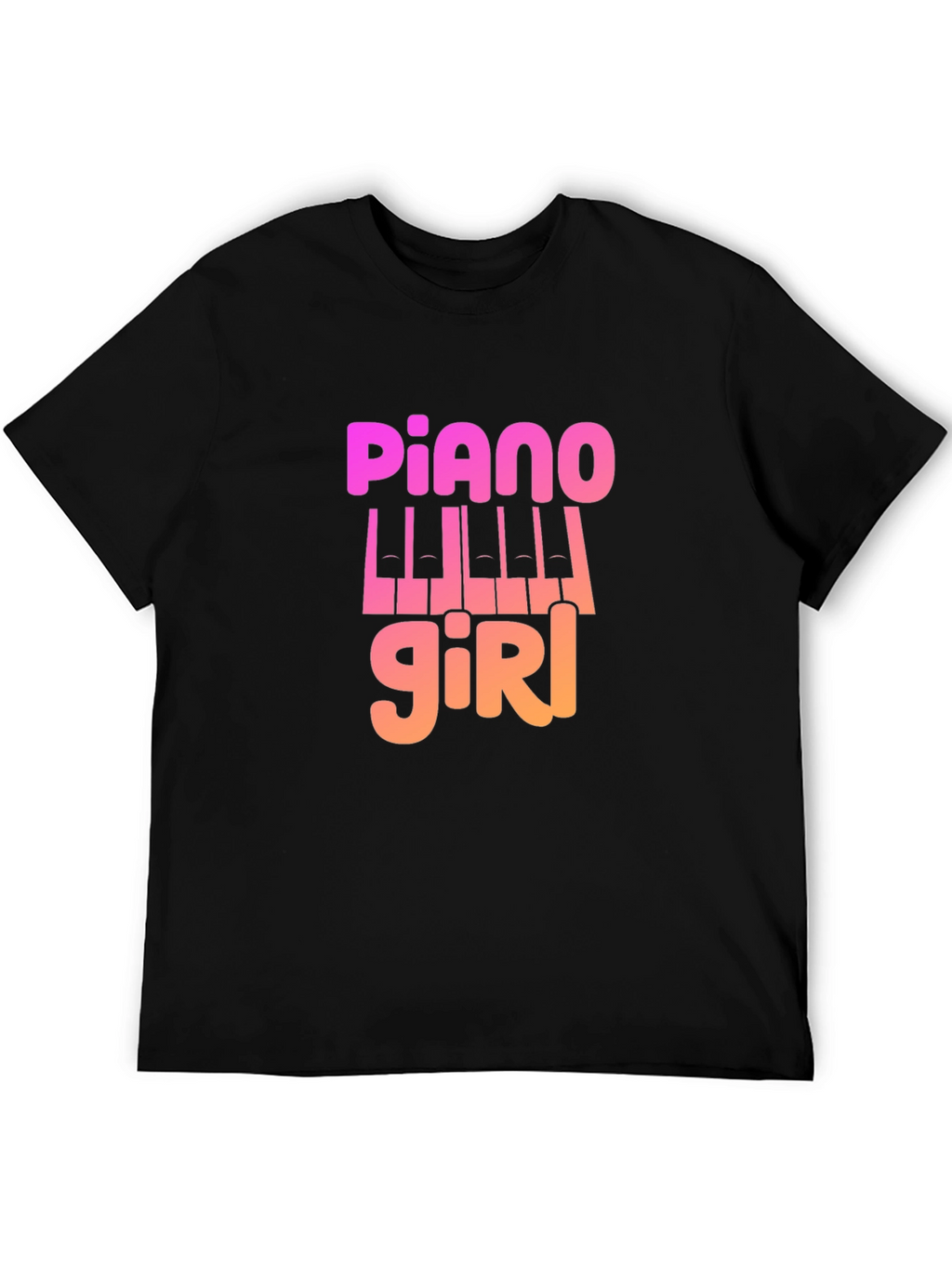 Piano Girl Graphic Tee - Music Lovers T-Shirt