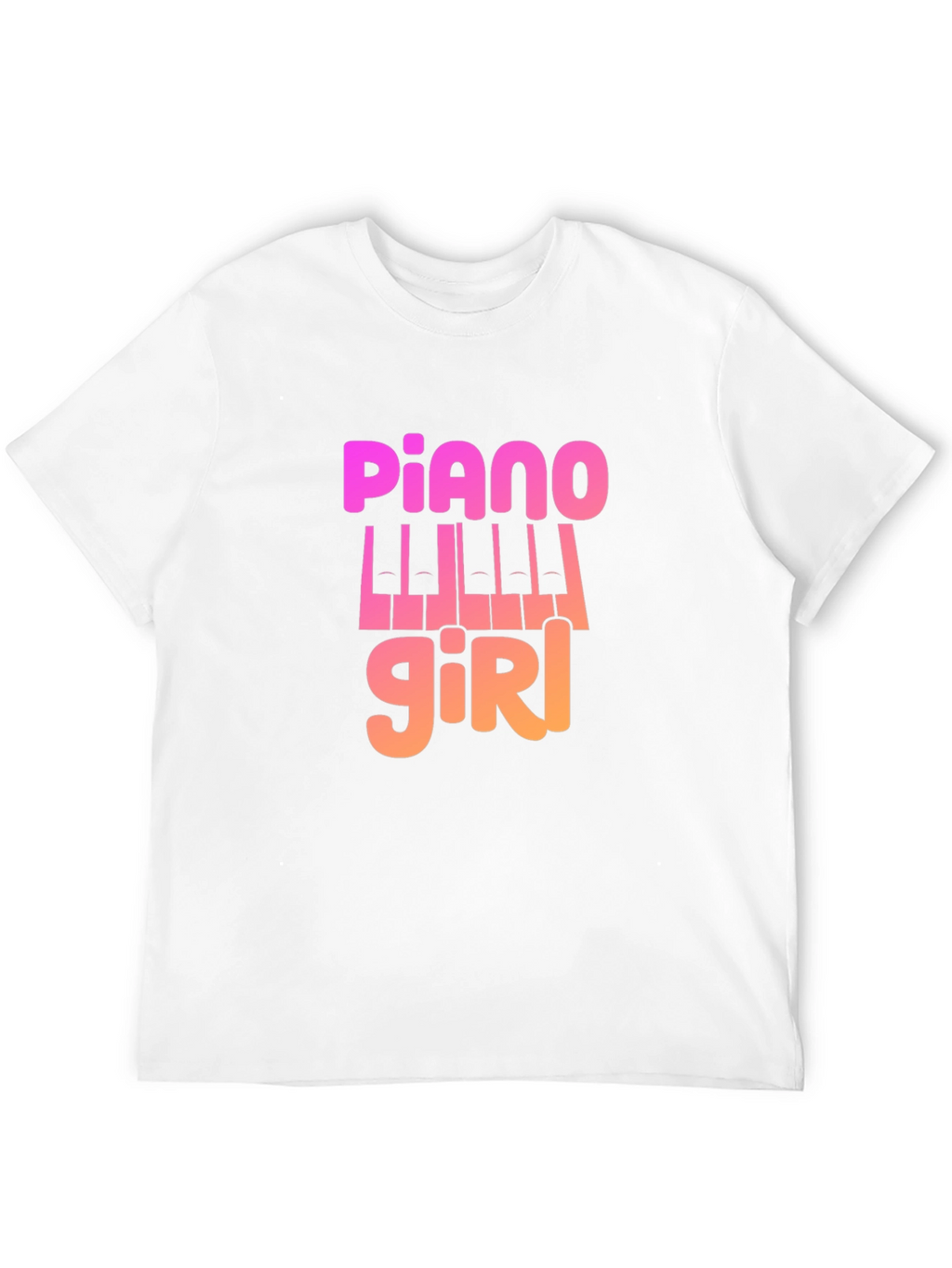 Piano Girl Graphic Tee - Music Lovers T-Shirt