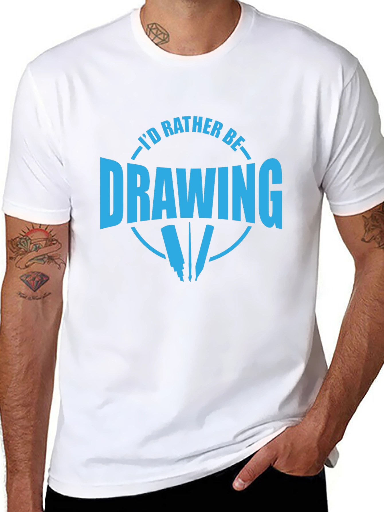 Id Rather Be Drawing T-Shirt