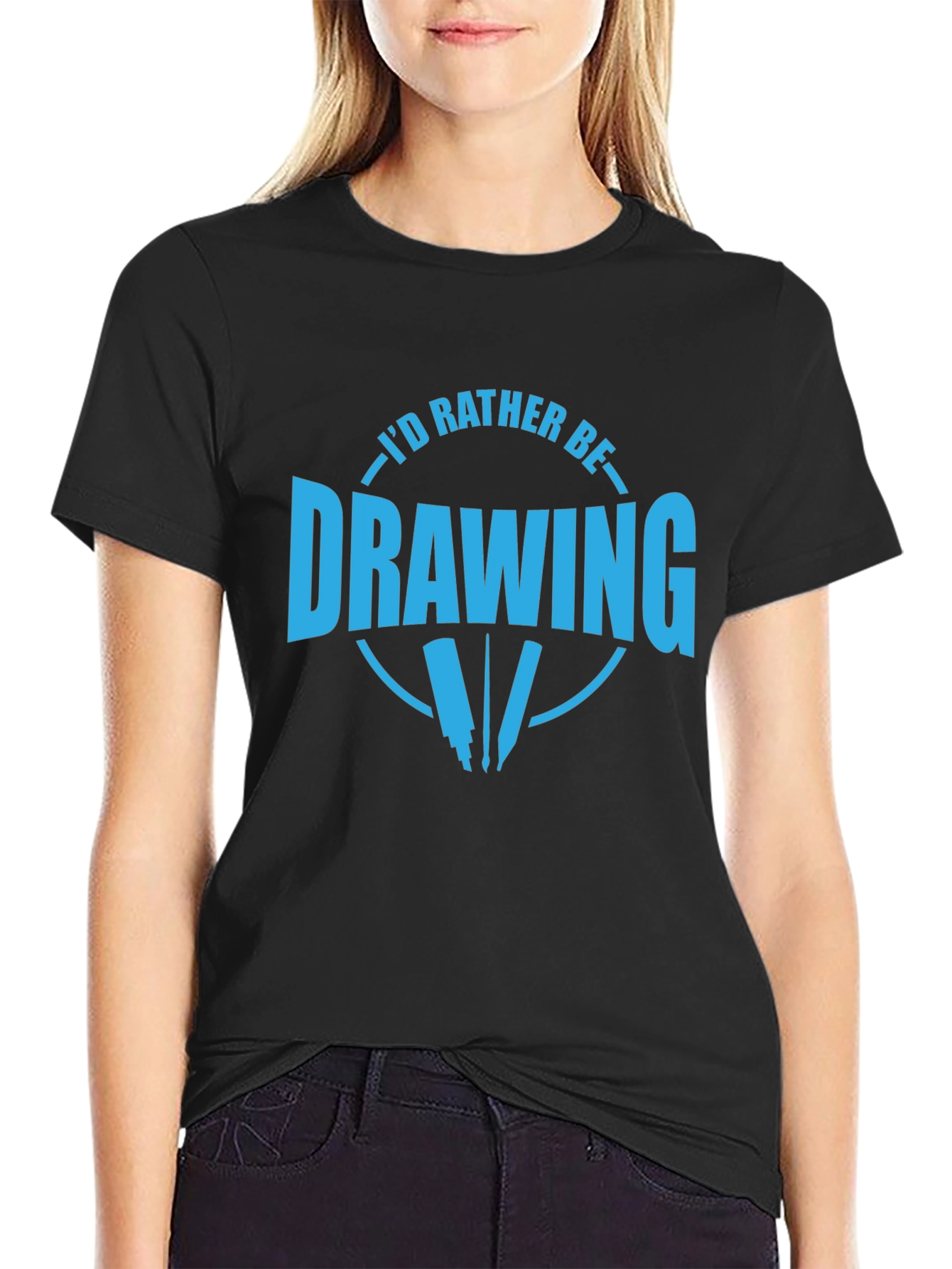 Id Rather Be Drawing T-Shirt