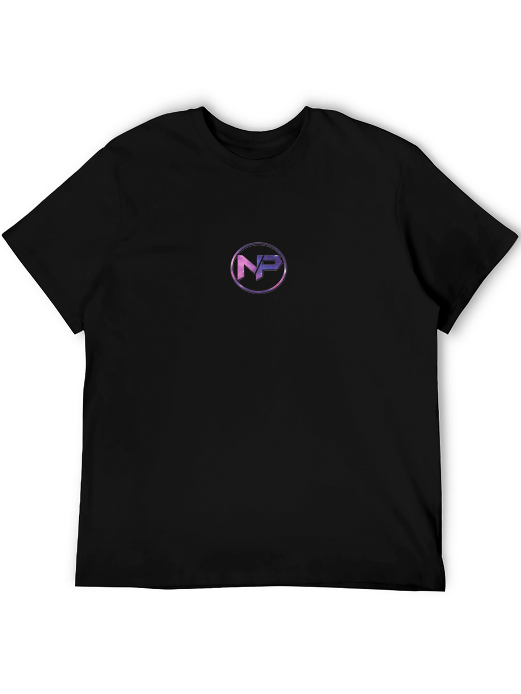 Mens Black Crew Neck T-Shirt with NP Logo