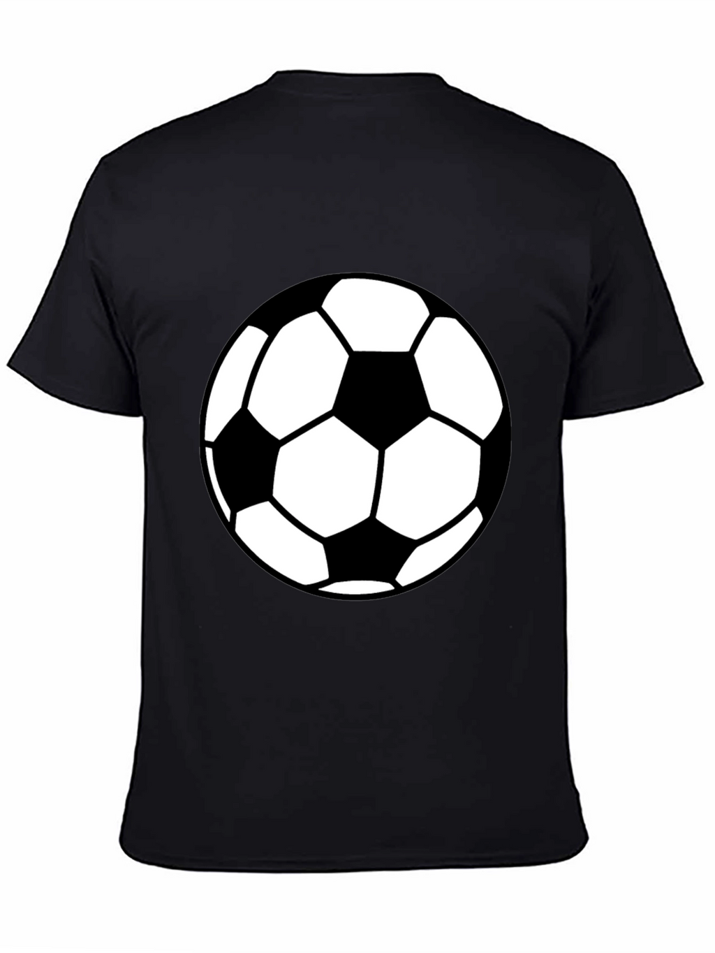 Soccer Ball Graphic Tee - Black Casual T-Shirt