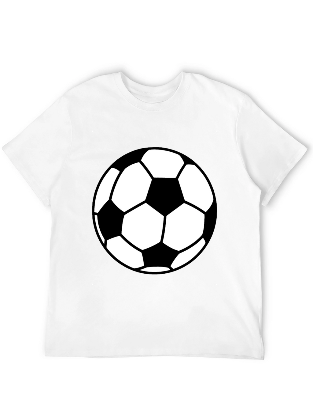 Soccer Ball Graphic Tee - Black Casual T-Shirt