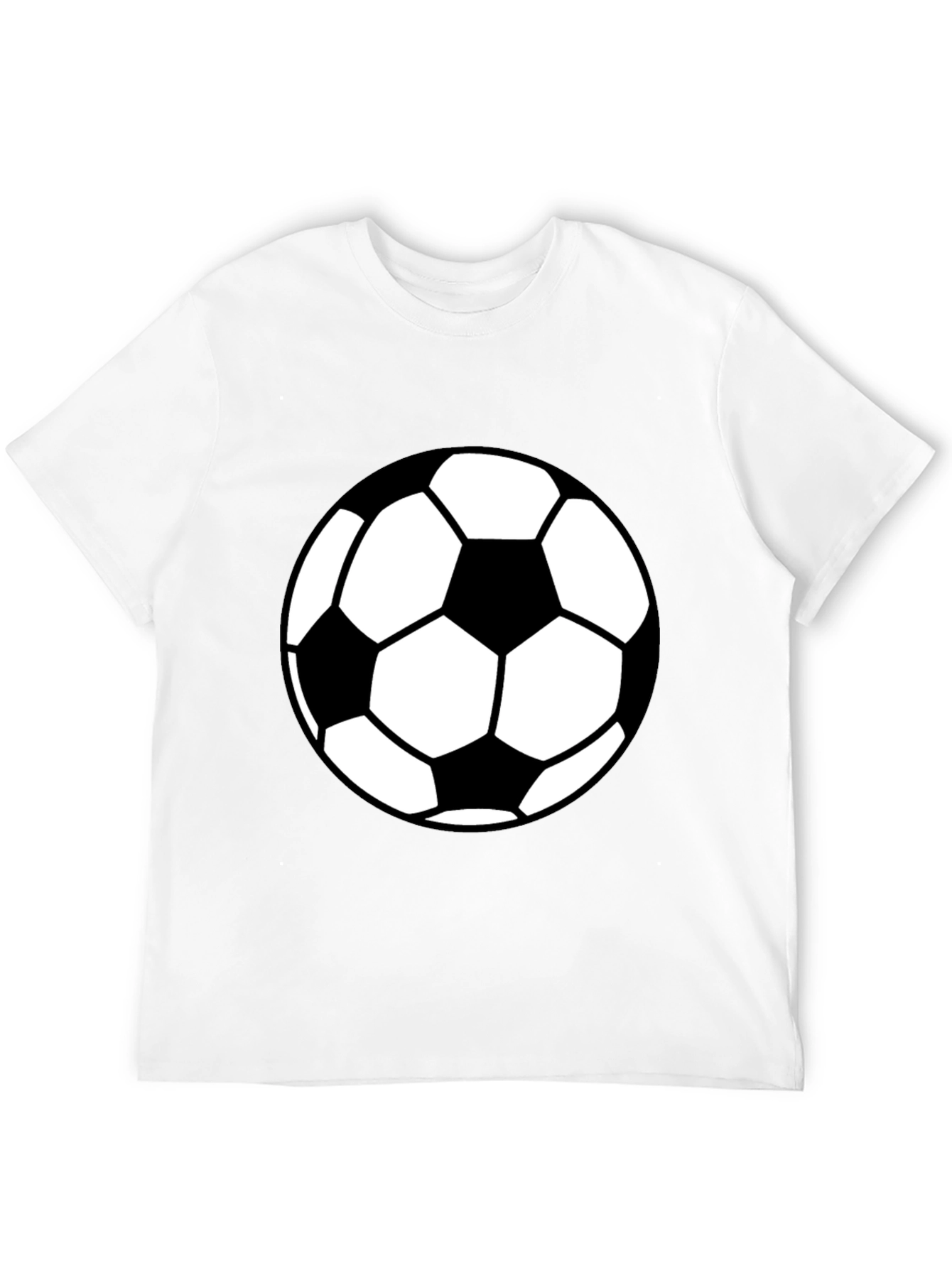Soccer Ball Graphic Tee - Black Casual T-Shirt